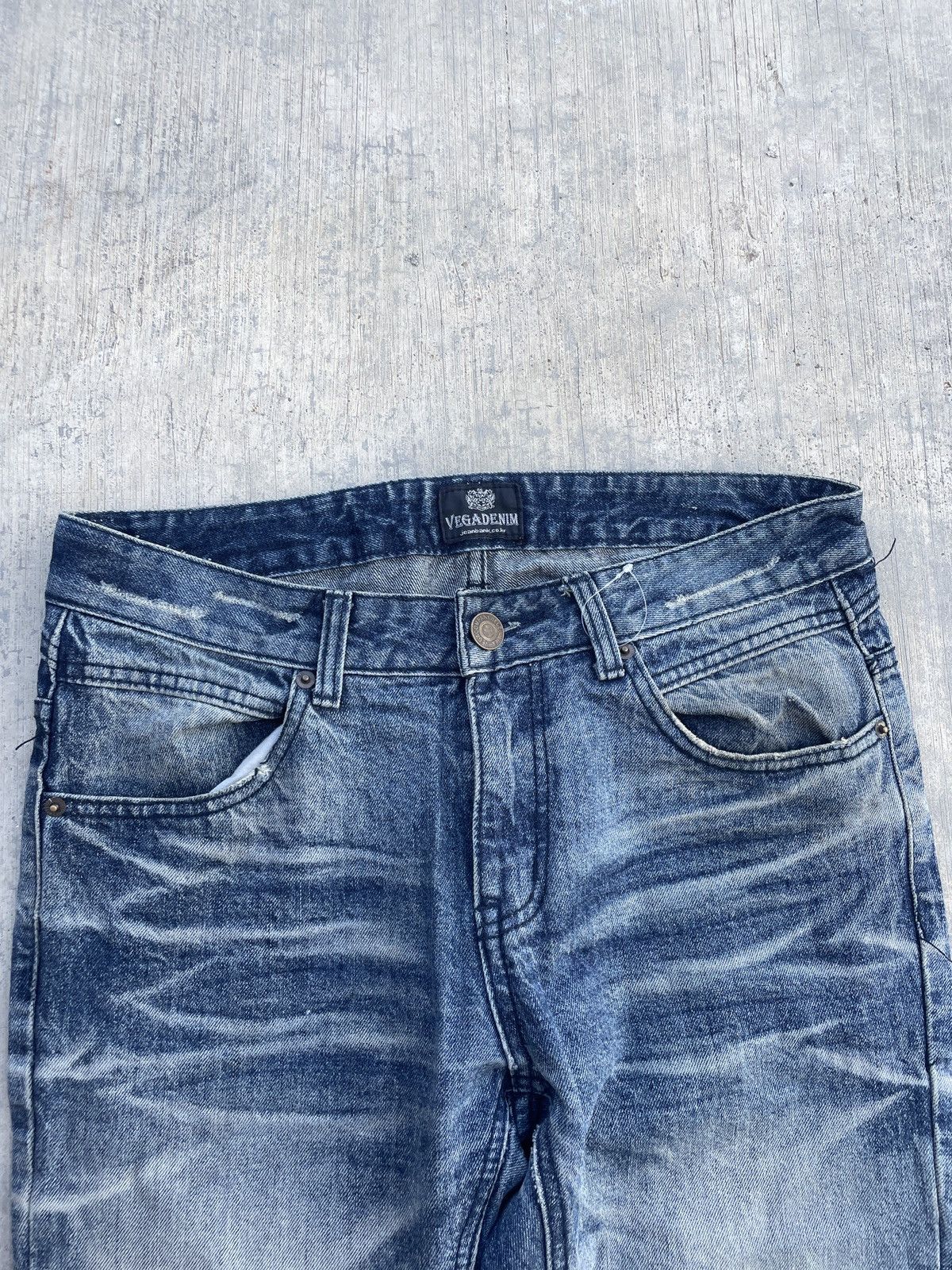 Japanese Brand 2000s JAPANESE BRAND VEGADENIM WHISKER WASH Size US 33 - 3 Thumbnail