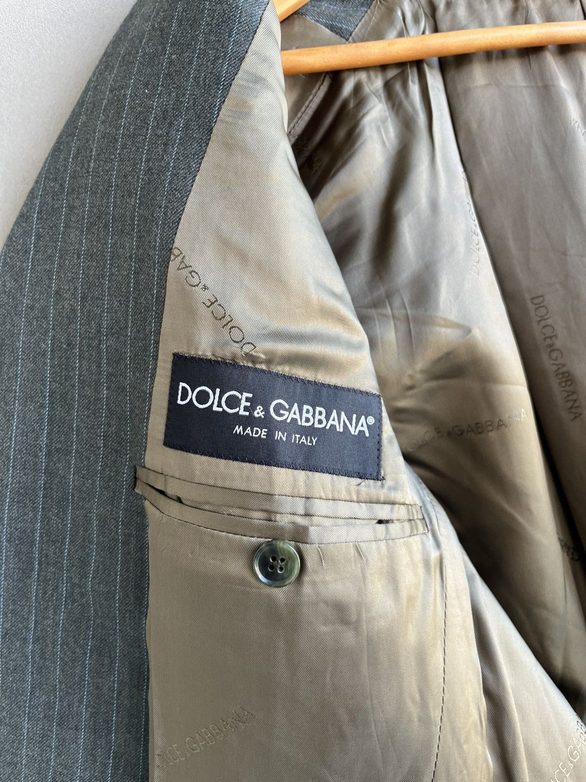 Dolce & Gabbana NWT Dolce & Gabbana Pinstripe Suit Blazer Wool Size 48 Size 48R - 9 Thumbnail