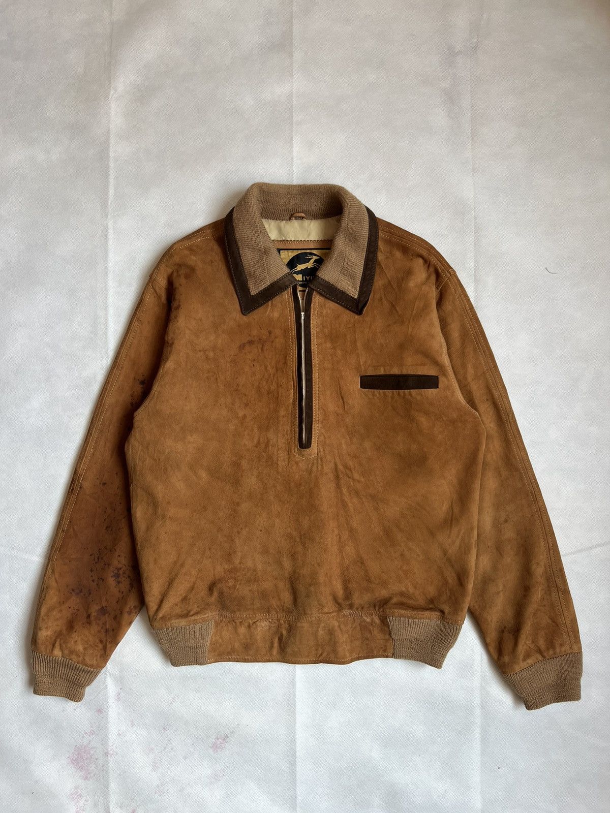 Japanese Brand Rare Velvet Miyuki Tokyo Half Zip Brown Jacket Size US M / EU 48-50 / 2 - 1 Thumbnail