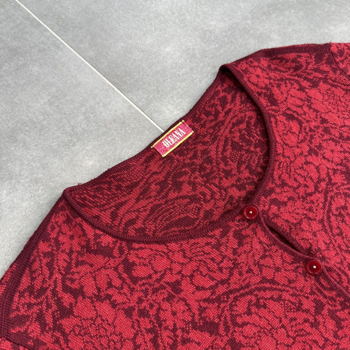 Vintage Vintage Oleana Wool Floral Women Button Cardigan Sweater Size M / US 6-8 / IT 42-44 - 11 Thumbnail