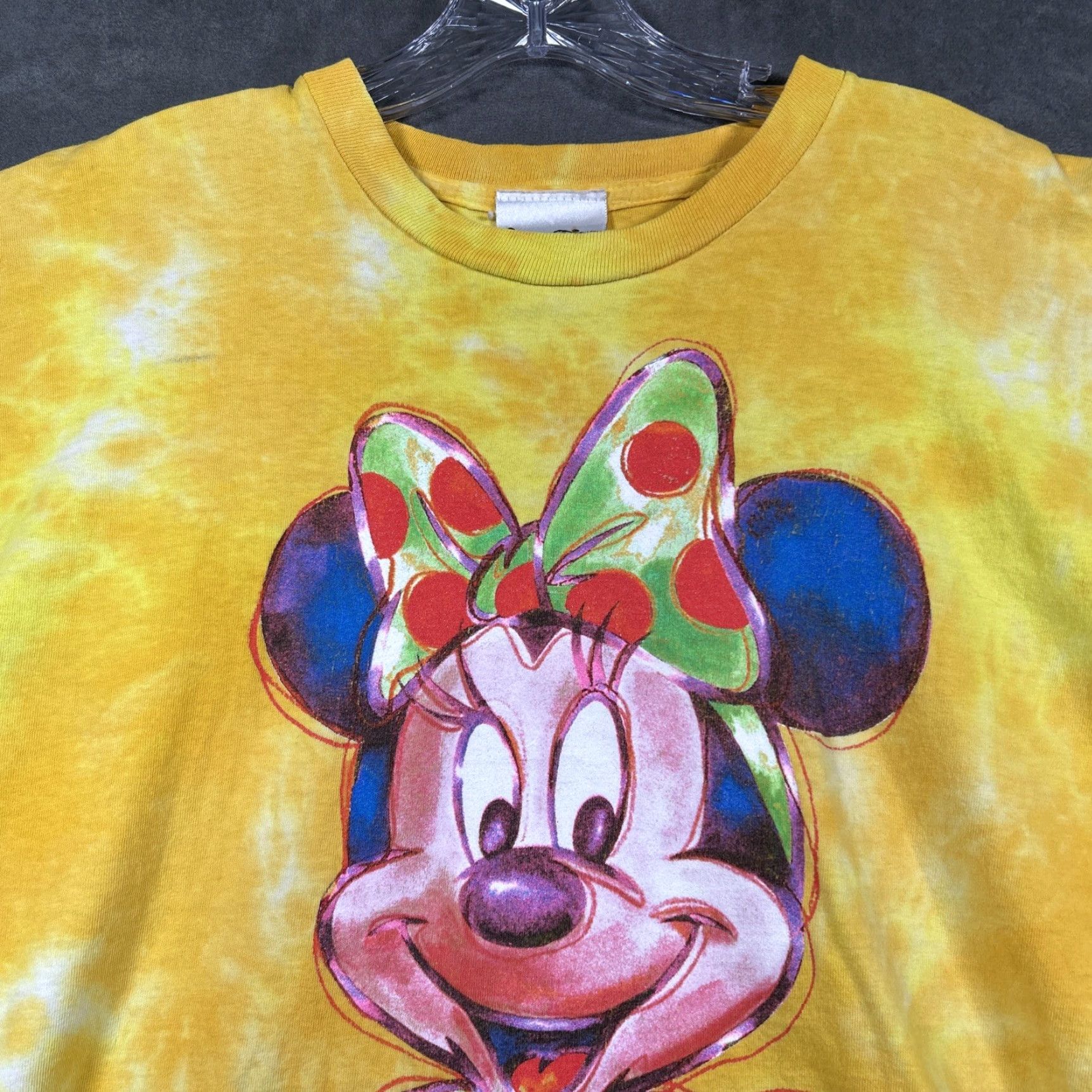 Disney VINTAGE Minnie Mouse Disney World Tie Dye Shirt L Single Stitch Made in USA Size US L / EU 52-54 / 3 - 2 Thumbnail