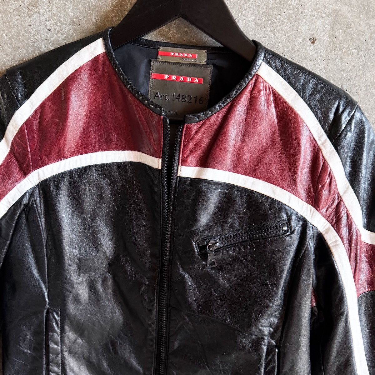 Prada Prada AW2007 Café Racer Pelle Leather Biker Jacket Size M / US 6-8 / IT 42-44 - 2 Thumbnail