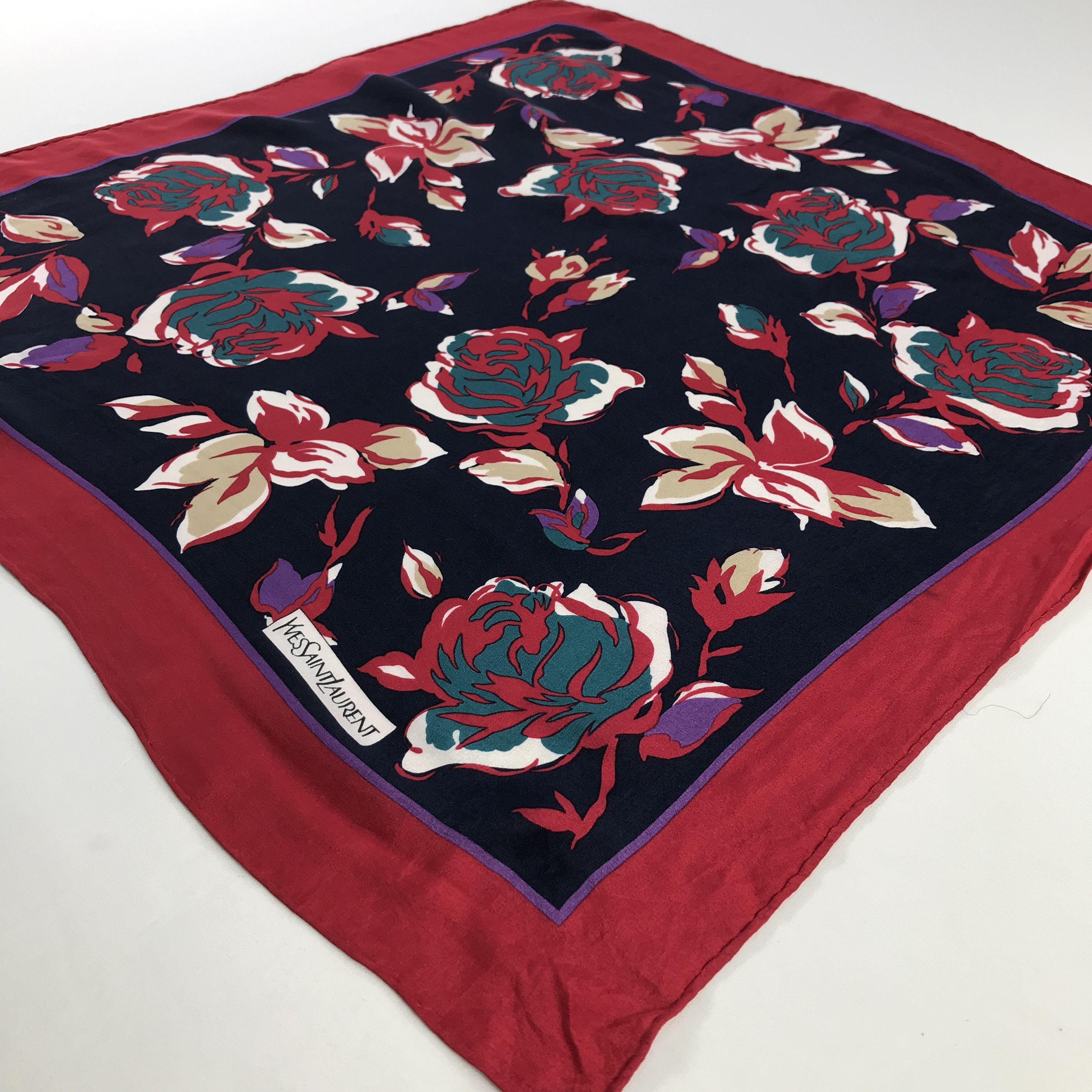 Vintage × Yves Saint Laurent Yves Saint Laurent Bandana / Handkerchief/Neckerchief -S1003 Size ONE SIZE - 2 Thumbnail