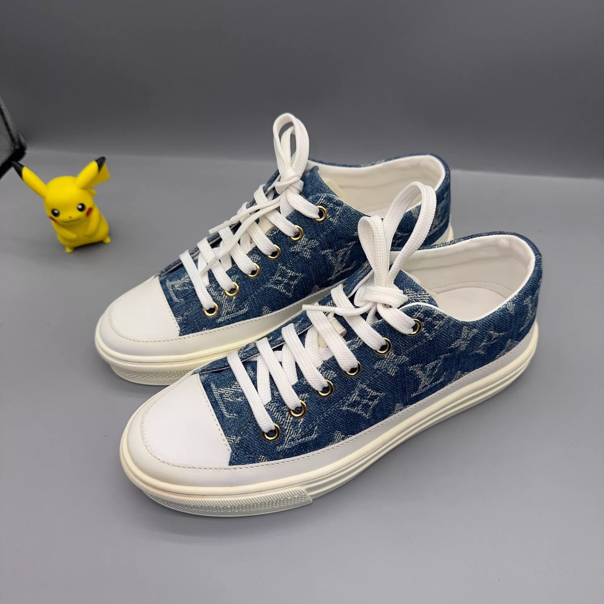 Louis Vuitton Louis Vuitton Stellar Denim Blue Sneakers Size US 5 / IT 35 - 1 Thumbnail