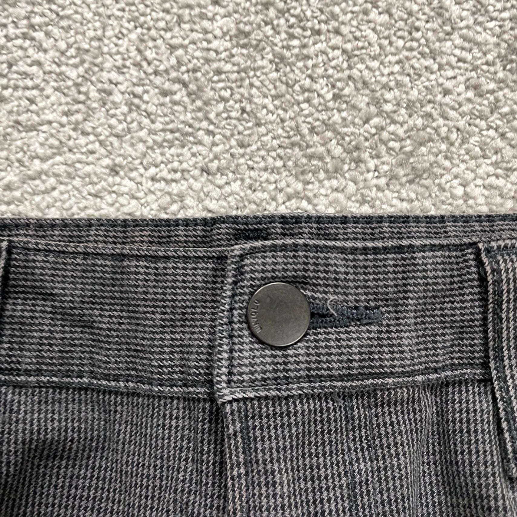 Uniqlo Uniqlo Jeans Womens 4 Gray Check Houndstooth Mid Rise Straight Leg 32x25 Womens Size 27" / US 4 / IT 40 - 4 Thumbnail