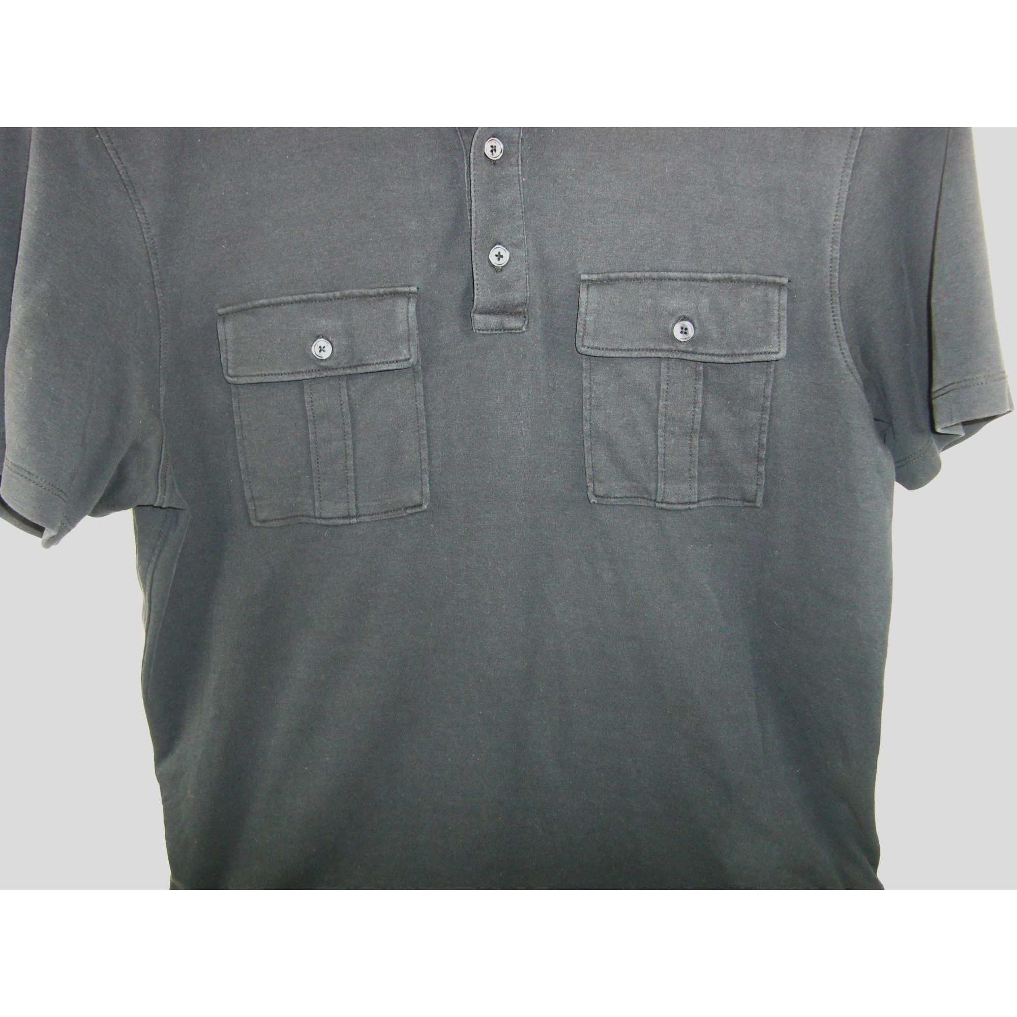 Michael Kors Michael Kors Polo Shirt Men's Large Black Solid Logo Short S Size US L / EU 52-54 / 3 - 3 Thumbnail