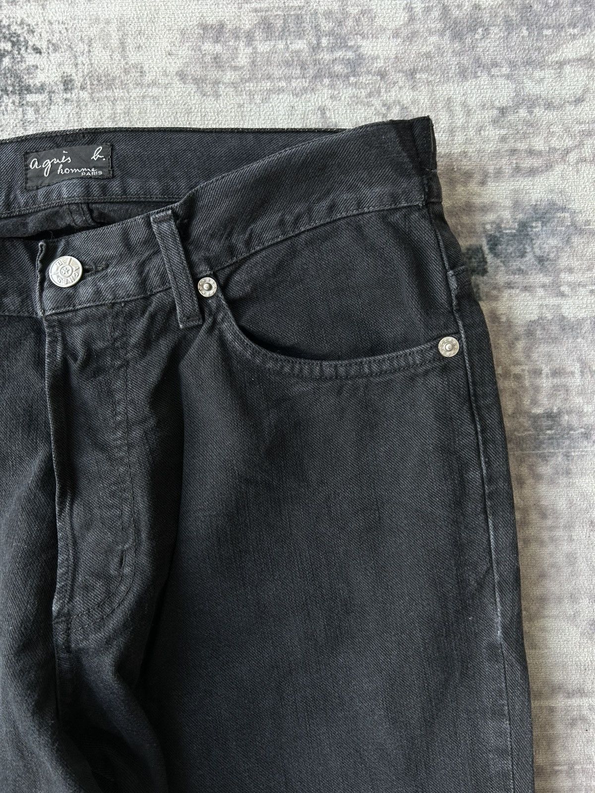 agnes b. Agnes.b Black Plain Jeans Size US 29 - 6 Thumbnail