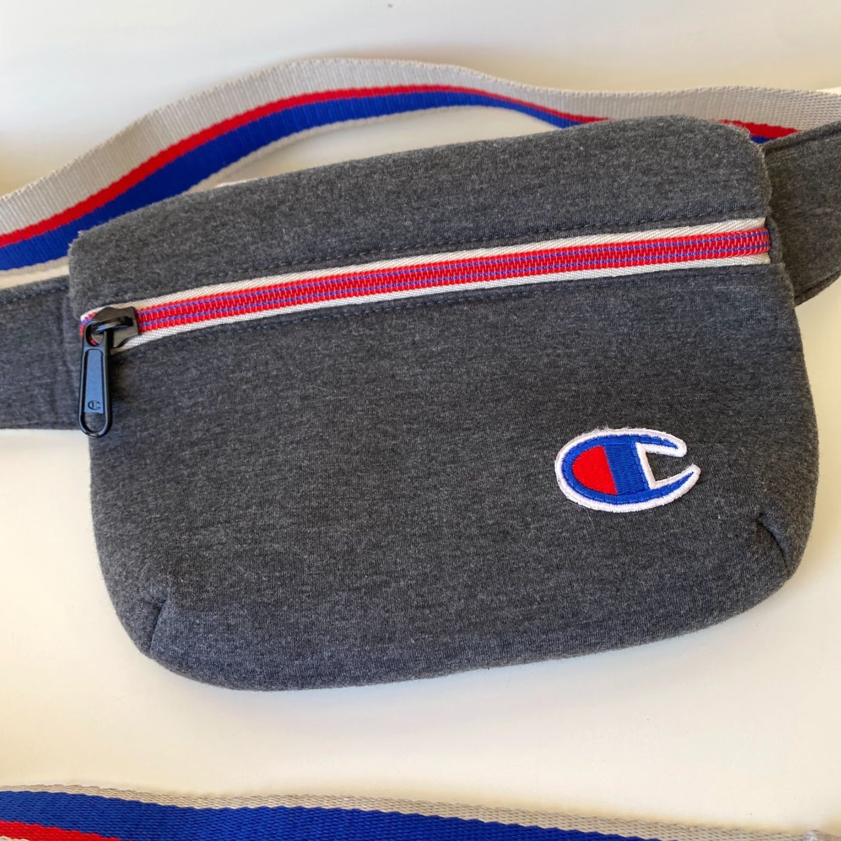Champion VINTAGE Champion Athletic Apparel Waist Bag Fanny Pack Gray Slate Strap Unisex Adults Cotton Belt Bag & Fanny Pack Mens Womens Boys Girls Size ONE SIZE - 3 Thumbnail