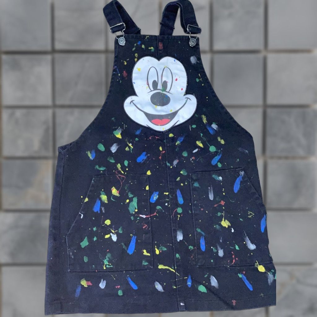 Disney Disney Mickey Mouse Overalls Dress One-Piece Women’s S Black Size 28" / US 6 / IT 42 - 1 Thumbnail