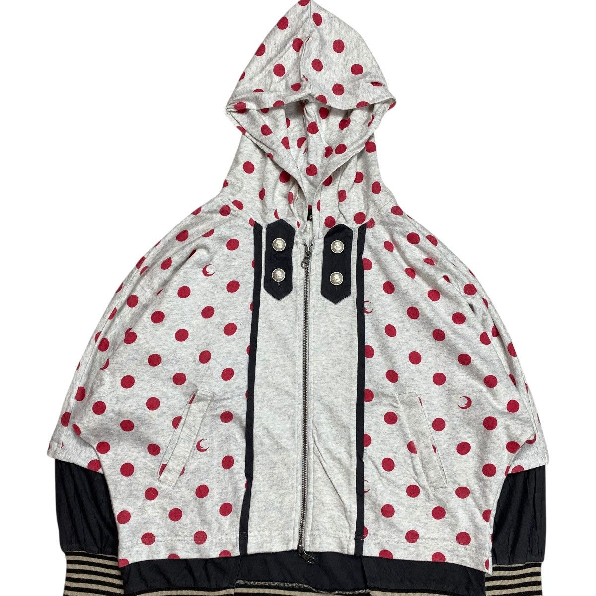 Issey Miyake FRAPBOIS Batwing Detachable Polkadot Hoodie Jacket Size US S / EU 44-46 / 1 - 5 Thumbnail