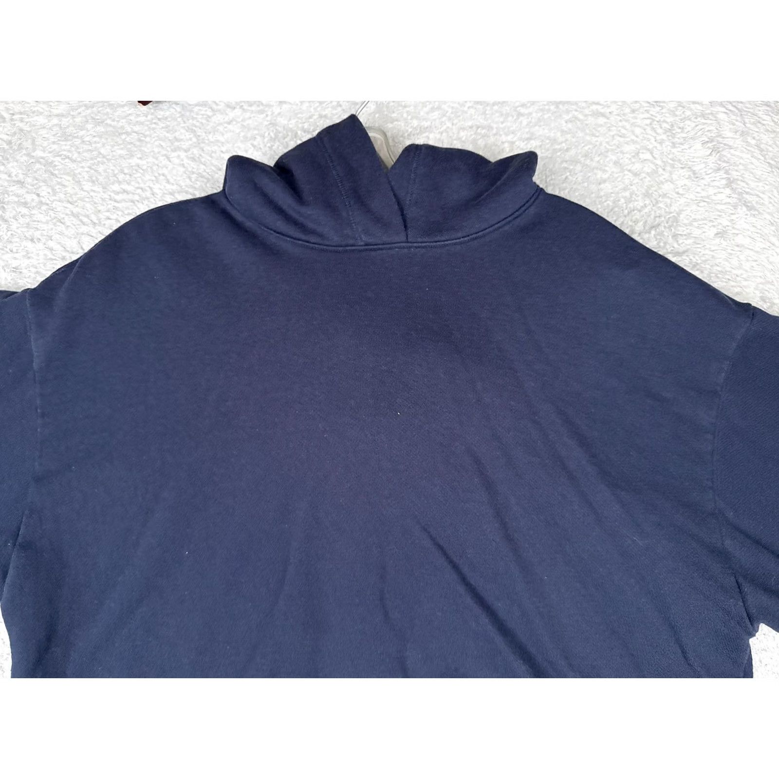 Alo ALO Yoga Hoodie Women's Large Blue Cropped Pullover Logo Sweatshirt Size L / US 10 / IT 46 - 4 Thumbnail