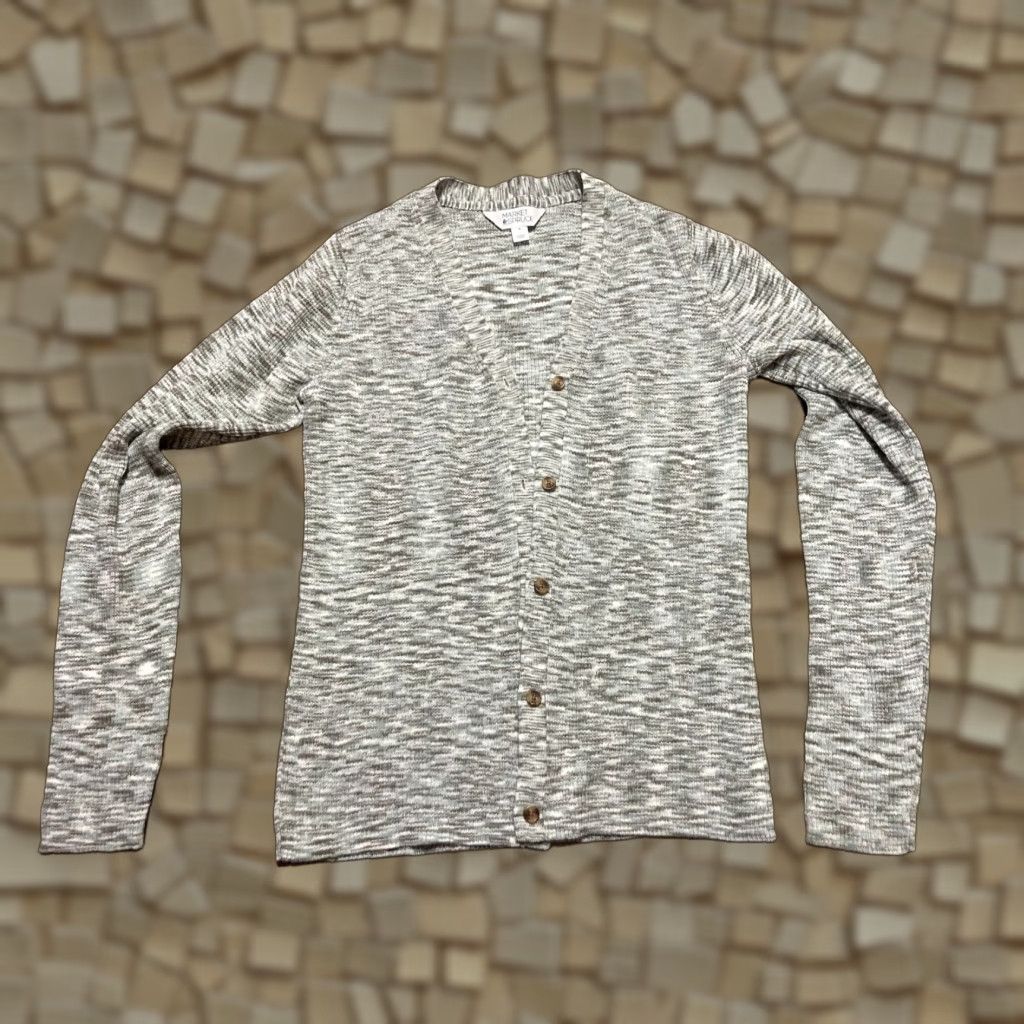 Market Market & Spruce Sweater Womens Medium Gray Buttons Cardigan Long Sleeve Size M / US 6-8 / IT 42-44 - 1 Thumbnail