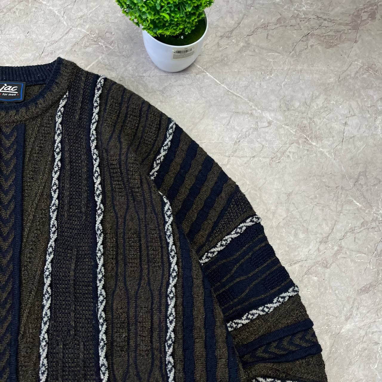 Japanese Brand Wool Knit Sweater 3D Multicolor Coogi Style Mens Size 58 Size US XL / EU 56 / 4 - 14 Thumbnail