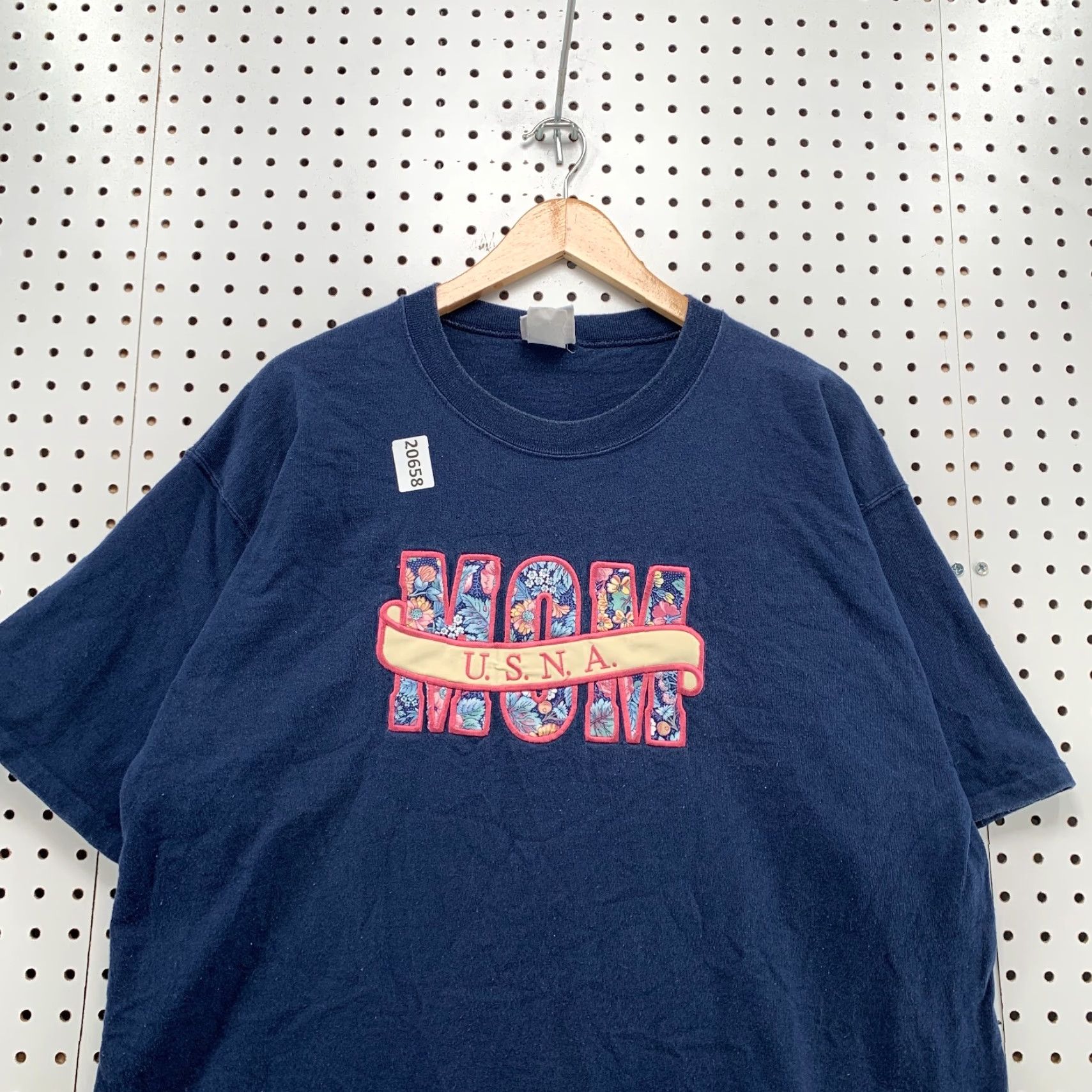 Vintage VINTAGE 90s USNA MOM Shirt Womens XL Navy Blue Floral Single Stitch 23x30 Size XL / US 12-14 / IT 48-50 - 7 Thumbnail