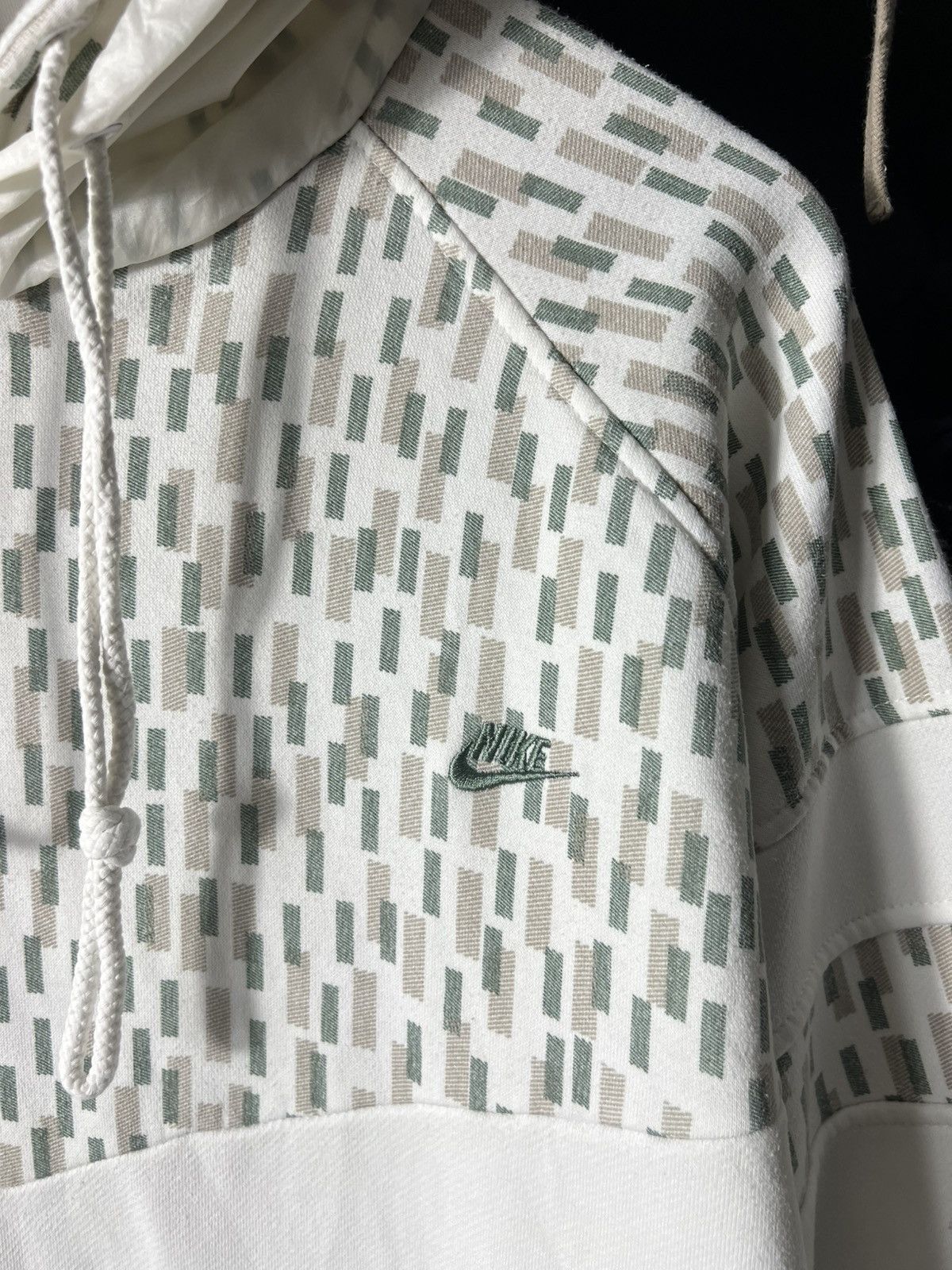 Nike Nike Vintage Double Hood Pullover Hoodie – White Pattern Size US L / EU 52-54 / 3 - 4 Thumbnail