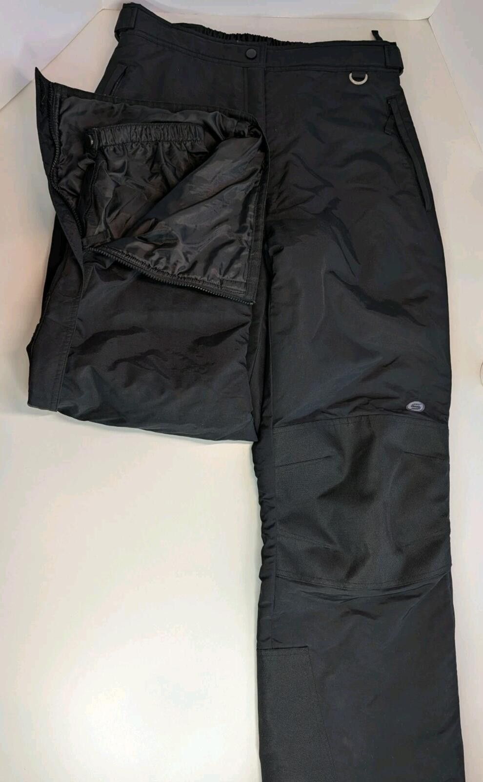 The Unbranded Brand Vintage Slalom Women's XL Black Snow Pants Ski Bibs EUC Size ONE SIZE - 1 Thumbnail