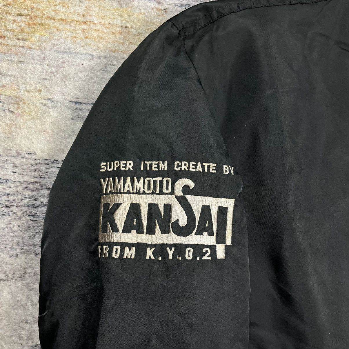 Yohji Yamamoto 90s Kansai Yamamoto embroidery dragon reflective logo jacket Size US L / EU 52-54 / 3 - 8 Thumbnail