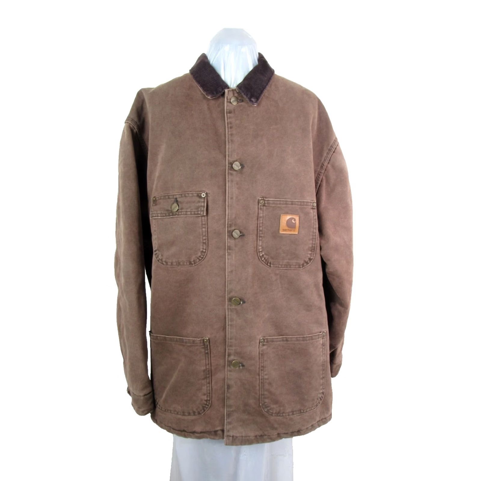 Carhartt VINTAGE Carhartt Jacket Chore Coat Men 2XL Blanket-Lined Duck Brown Canvas J97 JACKET/COAT MID-LENGTH Work Coat Regular Mens Brown 2XL Size US XXL / EU 58 / 5 - 2 Thumbnail