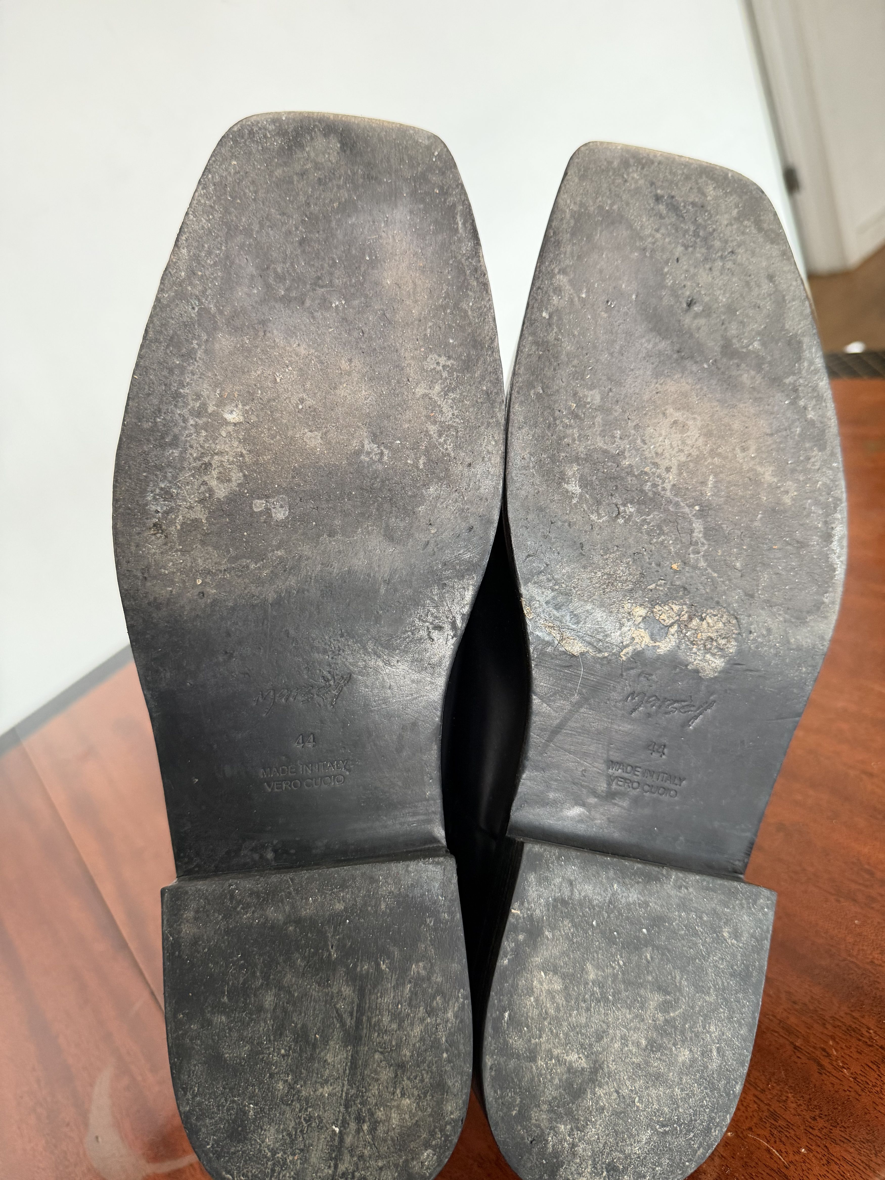 Marsell Marsell Black Square Toe Derby Shoes Size US 11 / EU 44 - 8 Thumbnail