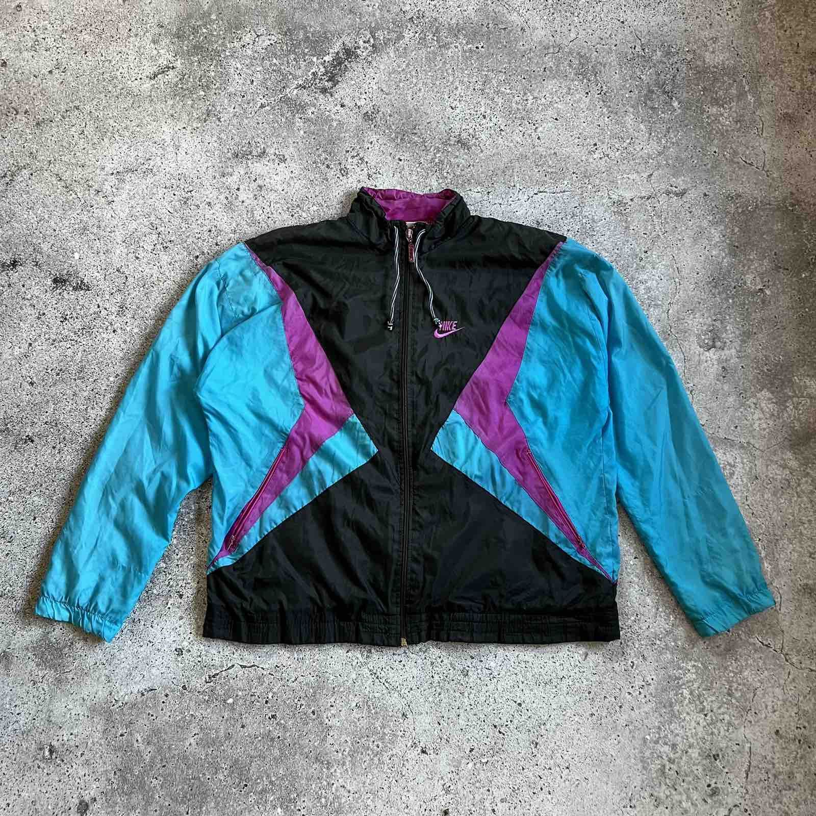 90'S Nike Back Logo Jersey Track Jacket Men's M Size Vintage polyester gray type Vintage Second Hand main image 1