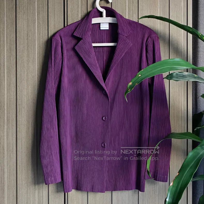 Issey Miyake Issey Miyake Toothpick Pleated Coat Top Size M / US 6-8 / IT 42-44 - 1 Thumbnail