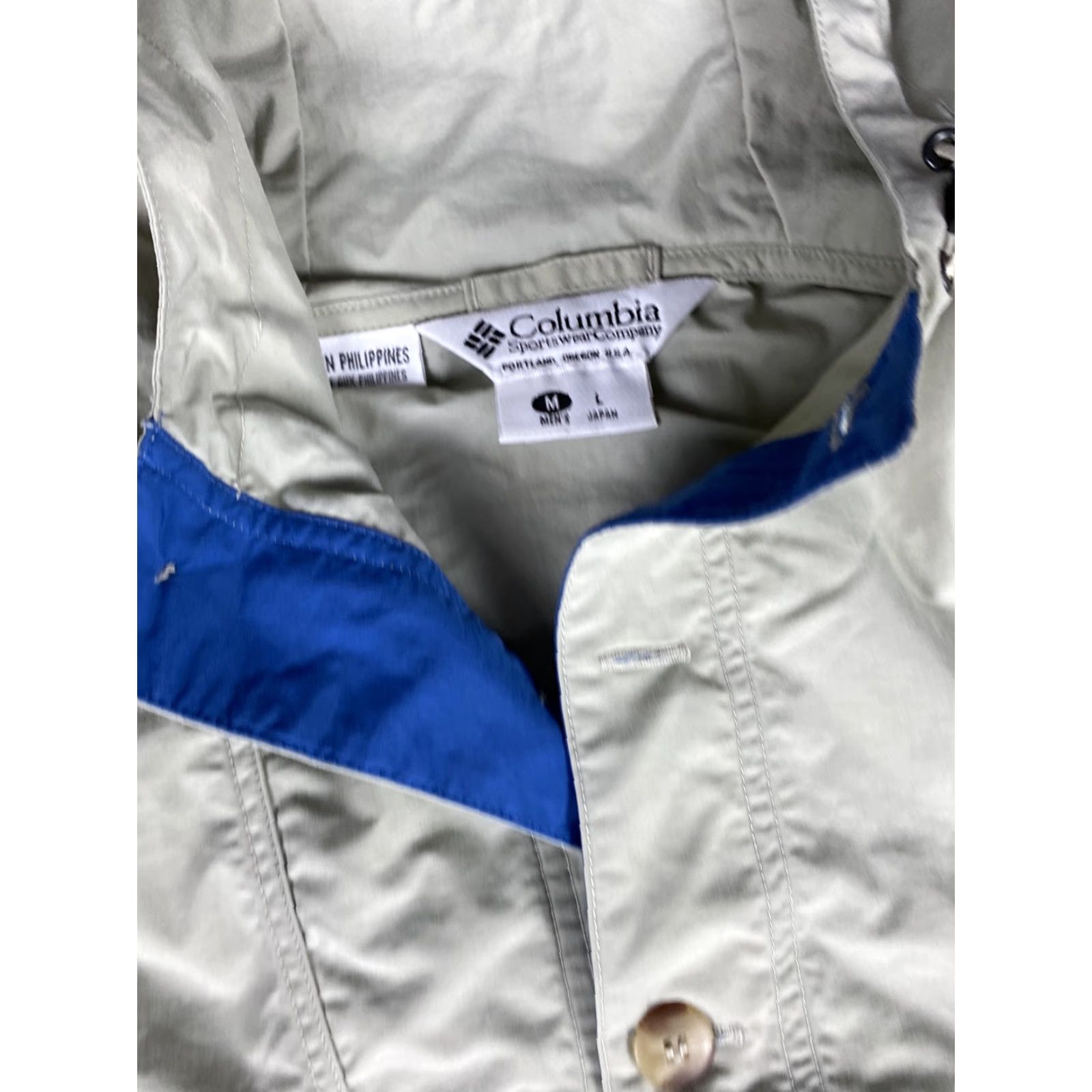 Vintage VINTAGE Columbia Jacket Windbreaker Anorak Hoodie Mens M Brown Nylon Windbreaker Columbia Sportswear Tan M Size US M / EU 48-50 / 2 - 4 Thumbnail