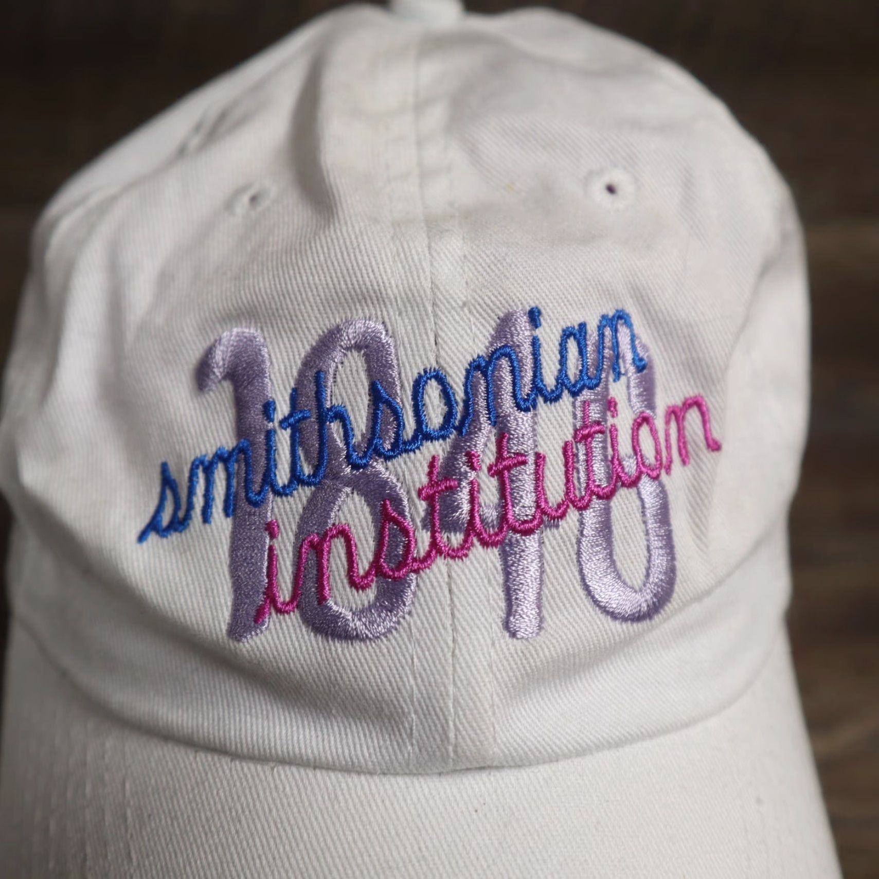 Vintage SMITHSONIAN Institution White Adult Adjustable Baseball Hat Cap Strapback Size ONE SIZE - 2 Thumbnail