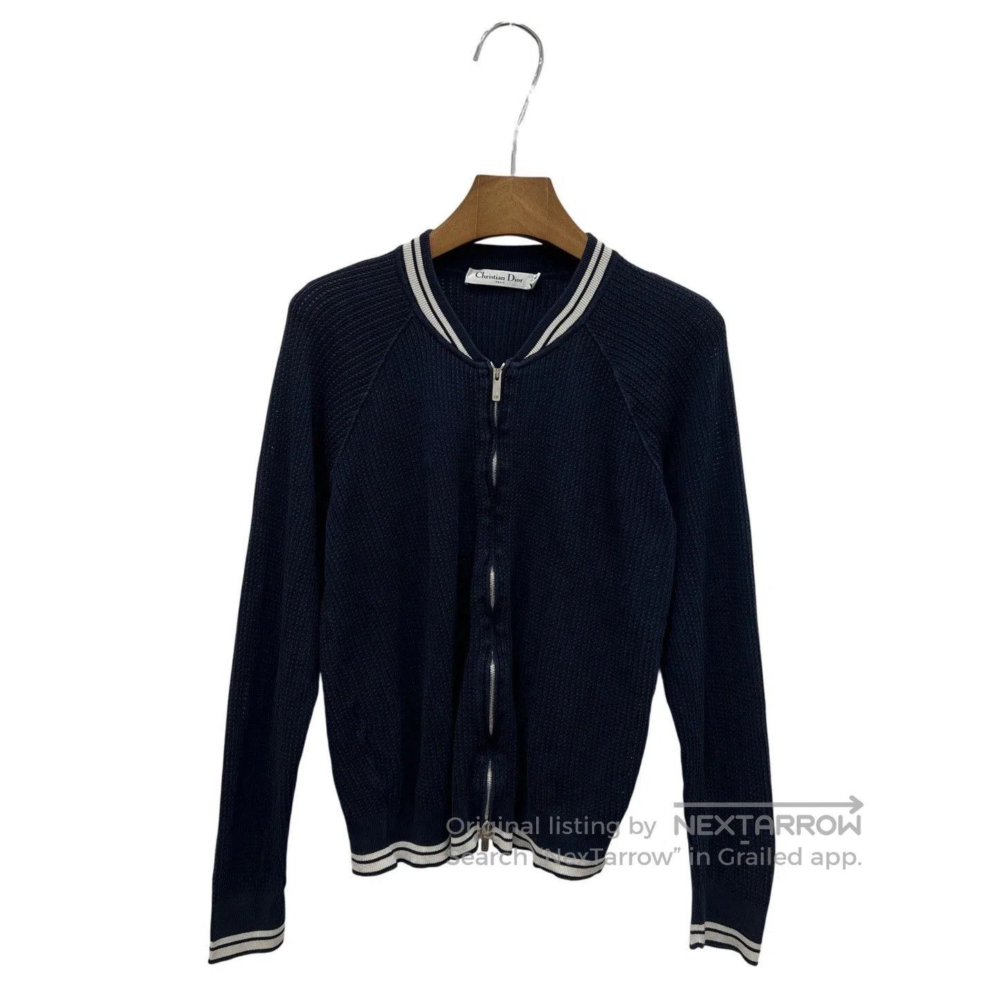 Dior Dior Navy Number 8 Knit Zip Jacket. Size S / US 4 / IT 40 - 2 Thumbnail