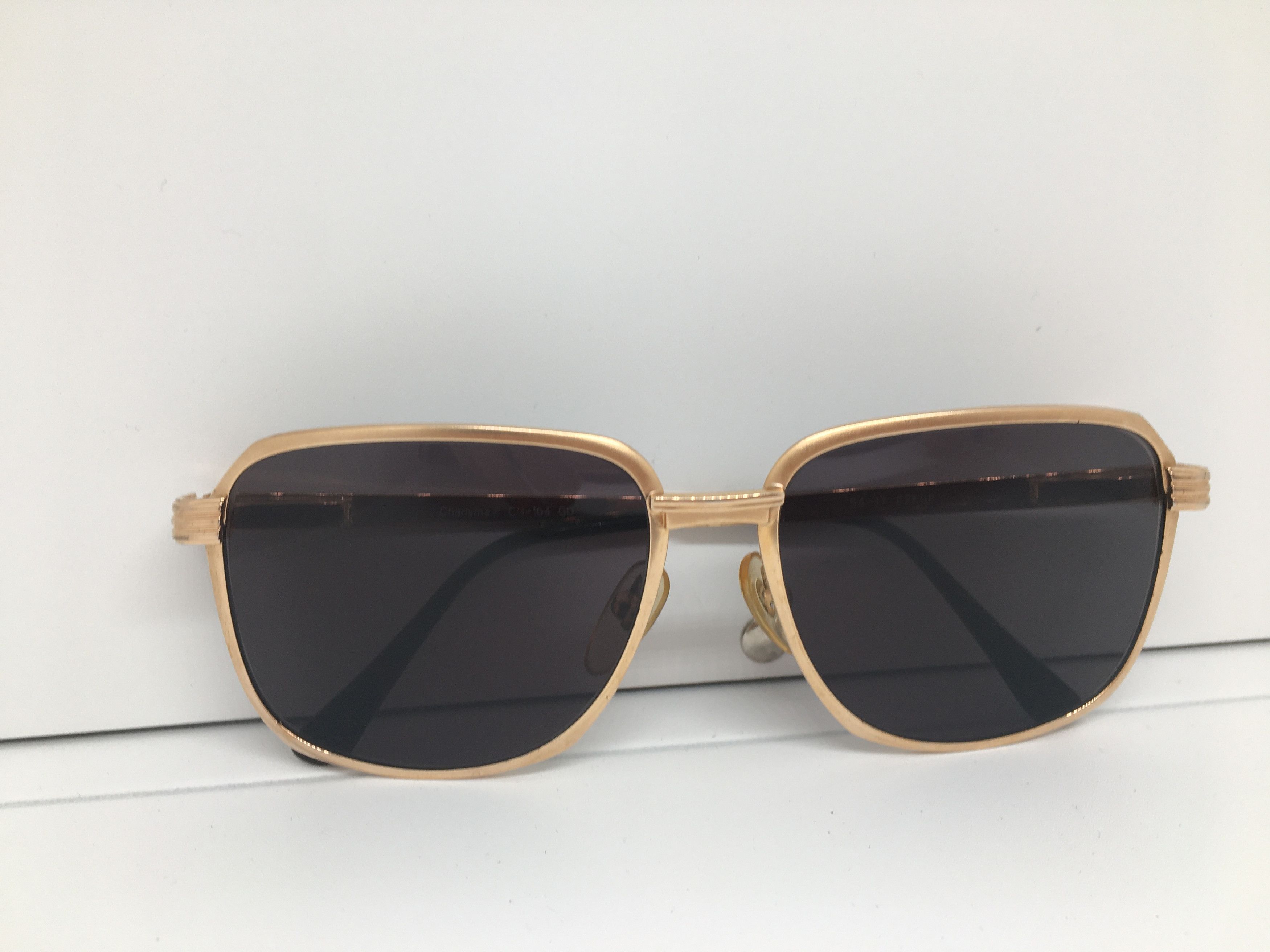 Vintage Vintage Charisma CH-104 22KGP Gold Sunglasses Frame Size ONE SIZE - 7 Thumbnail