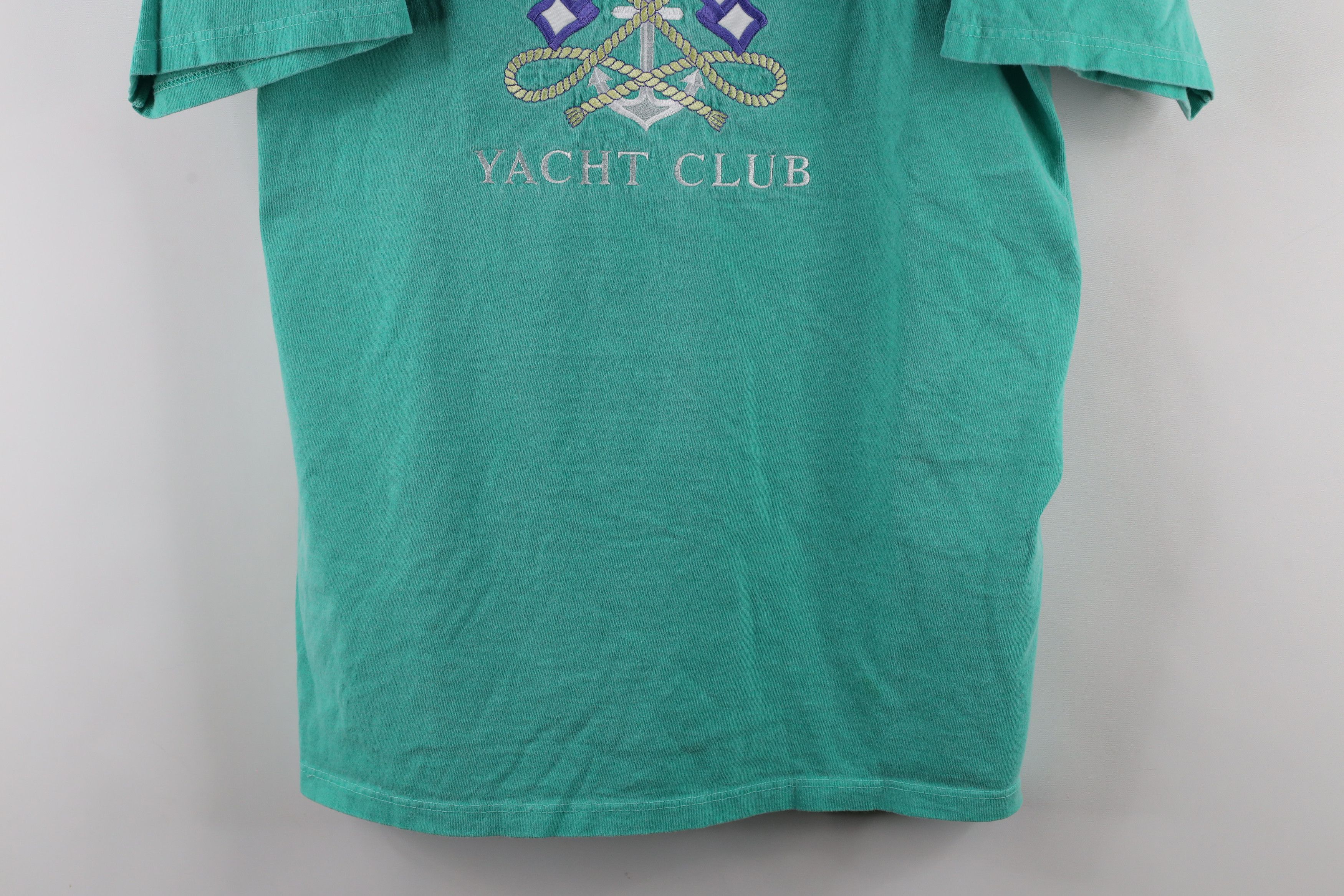 Vintage Vintage 90s Streetwear View Yacht Club T-Shirt Teal USA Size US L / EU 52-54 / 3 - 3 Thumbnail