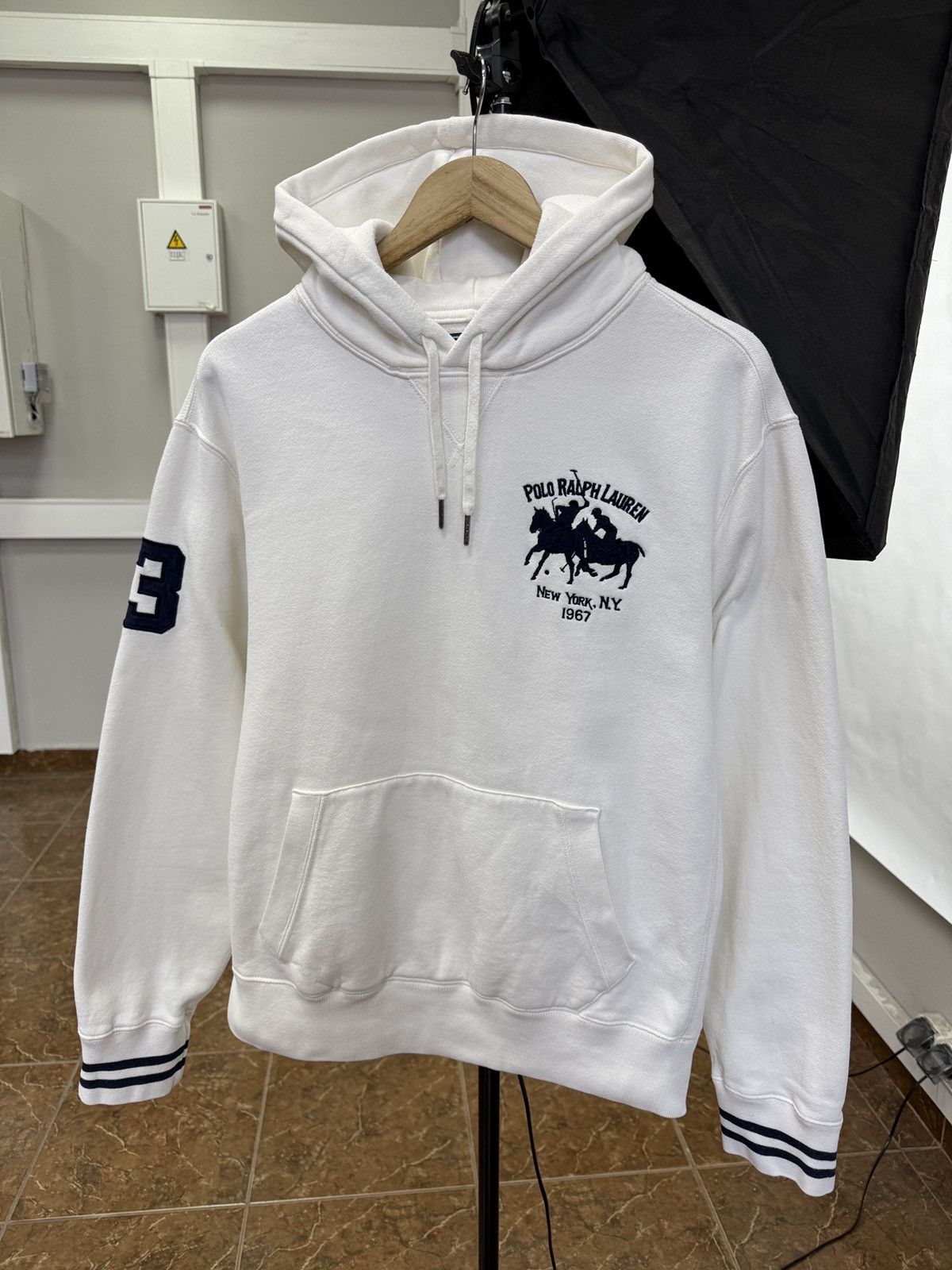 Polo Ralph Lauren 🇺🇸 Vintage Y2K Polo Ralph Lauren New York Hoodie Retro Rare Size US L / EU 52-54 / 3 - 1 Thumbnail