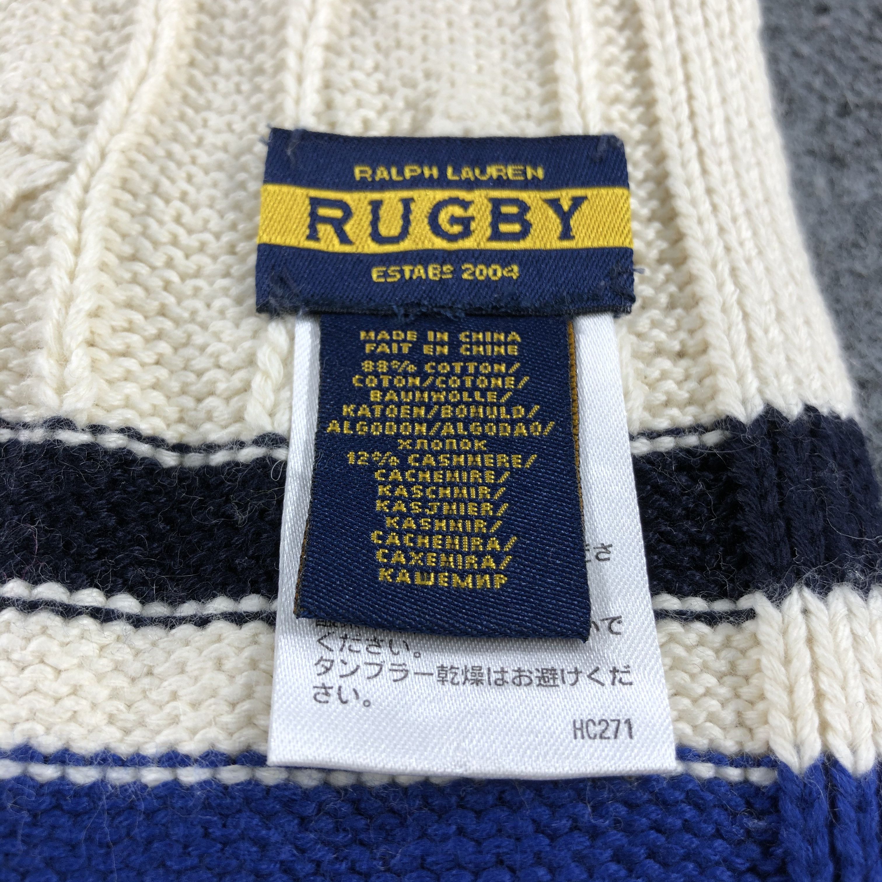 Rugby Ralph Lauren Ralph Lauren Rugby Cashmere/Cotton Scarf Muffler V714 Size ONE SIZE - 4 Thumbnail