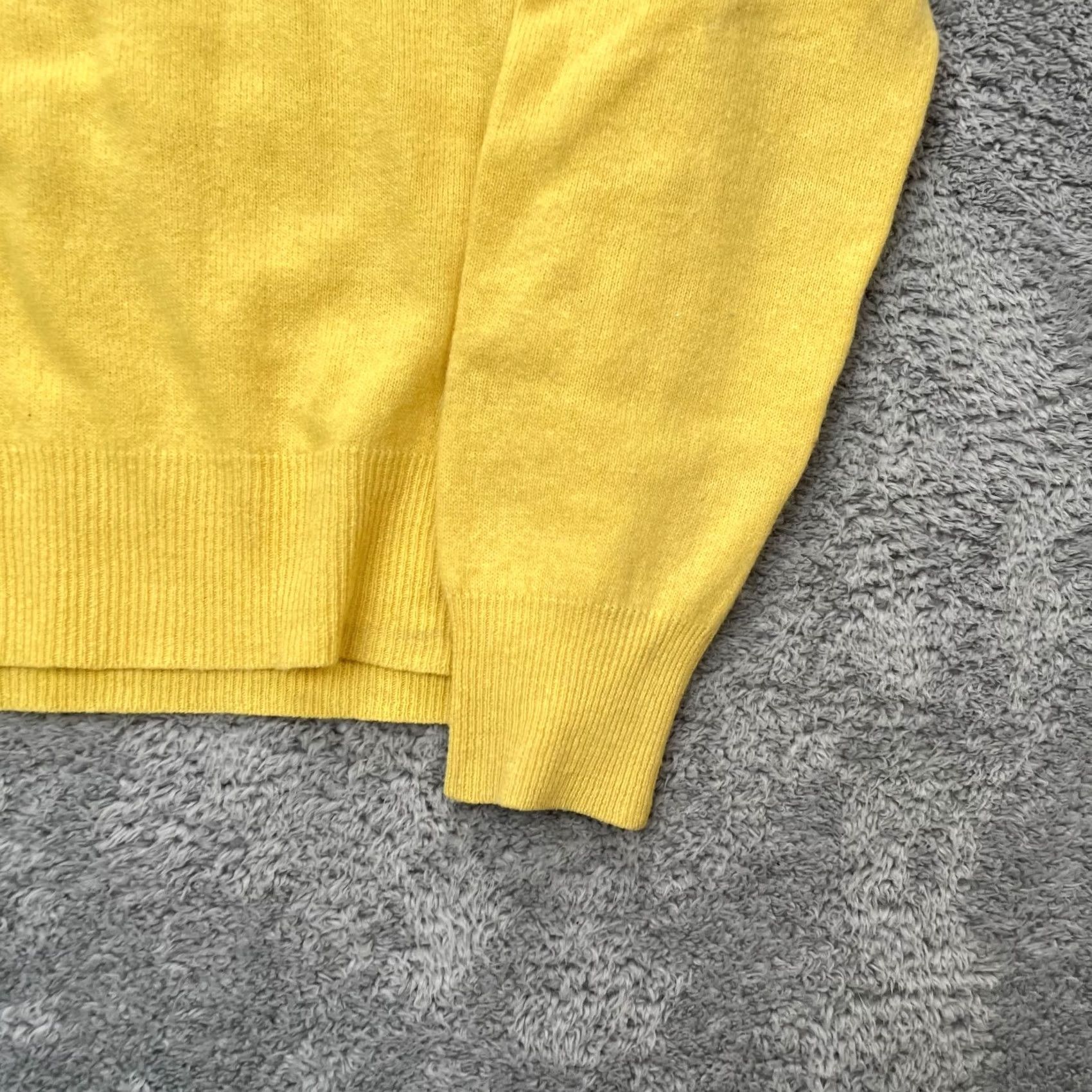 Evan Picone VINTAGE Evan Picone Sweater Womens Small Yellow Cashmere Tight Knit Turtleneck Size S / US 4 / IT 40 - 2 Thumbnail