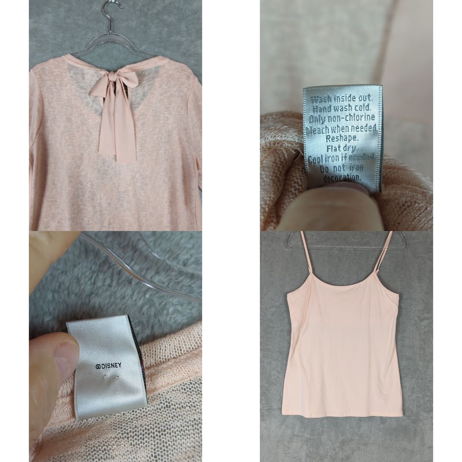 Vintage Disney LC Lauren Conrad Snow White Top Women's L Peach Glitter Bow Lace Apple Round Neck Long Sleeve Casual Blouse Garden Vintage Not Applicable Size L / US 10 / IT 46 - 8 Thumbnail