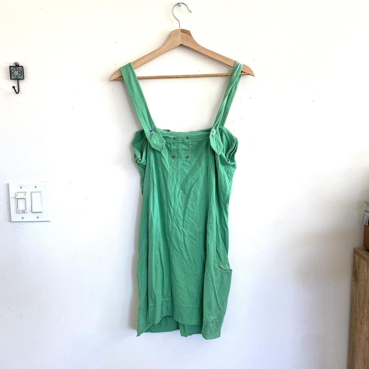 Vintage ALLIHOP GREEN BOHO SUMMER DRESS BUTTON SIZE MEDIUM RETRO Size M / US 6-8 / IT 42-44 - 6 Thumbnail