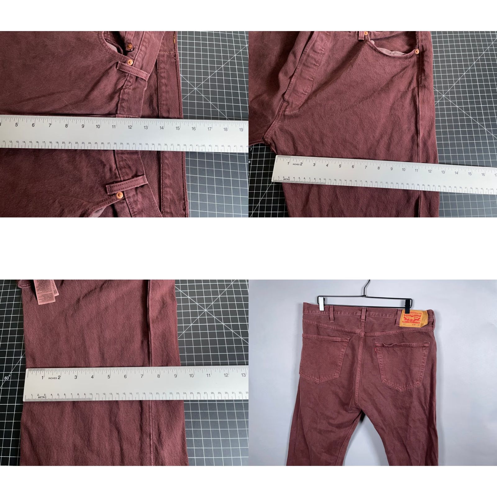 Levi's VINTAGE Levi's 501 Jeans Men’s 40 x 30 Straight Leg Denim Fall Retro Brown Size US 40 / EU 56 - 8 Thumbnail