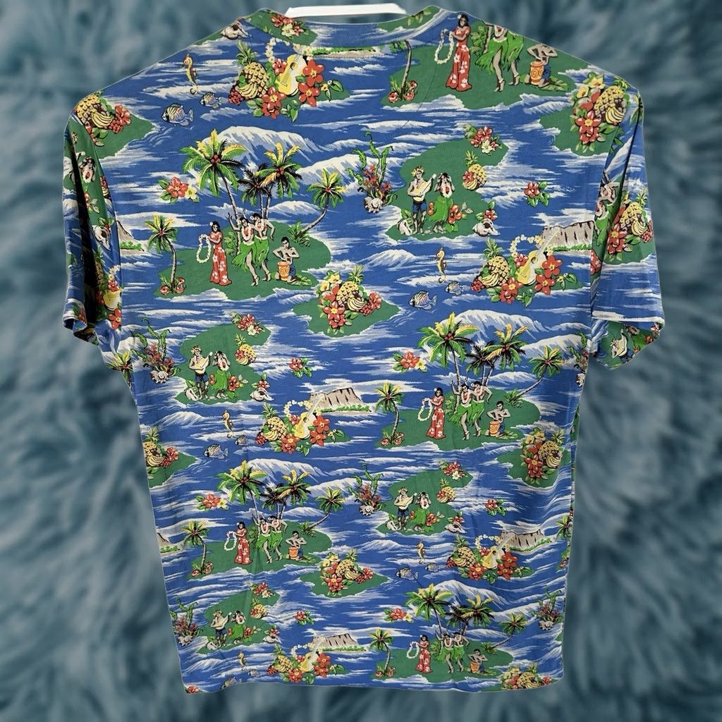 Ralph Lauren Ralph Lauren Polo Mens T-Shirt XS All Over Print Blue Hawaiian Hula Dancers Crew Neck Short Sleeve Logo Size US XS / EU 42 / 0 - 1 Thumbnail