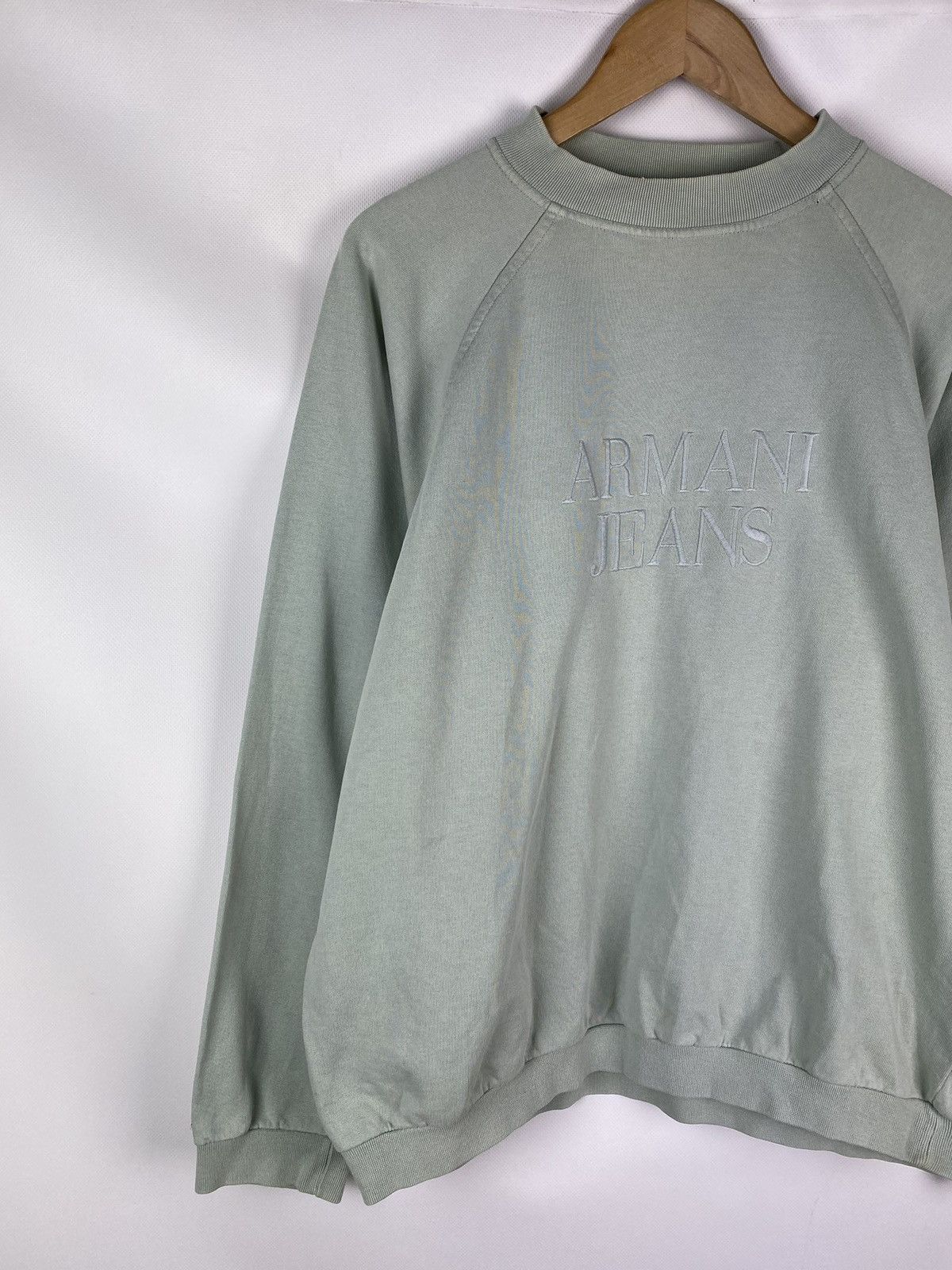 Armani × Vintage Armani Jeans Vintage Y2K Big Logo Men’s Sweatshirt Pullover Size US L / EU 52-54 / 3 - 2 Thumbnail