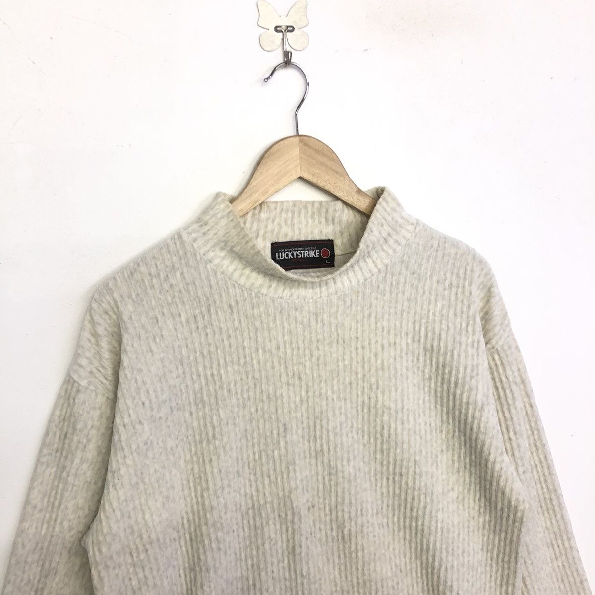 Vintage Vintage Lucky Strike Originals Waffel Long Sleeve Shirt Size US L / EU 52-54 / 3 - 3 Thumbnail