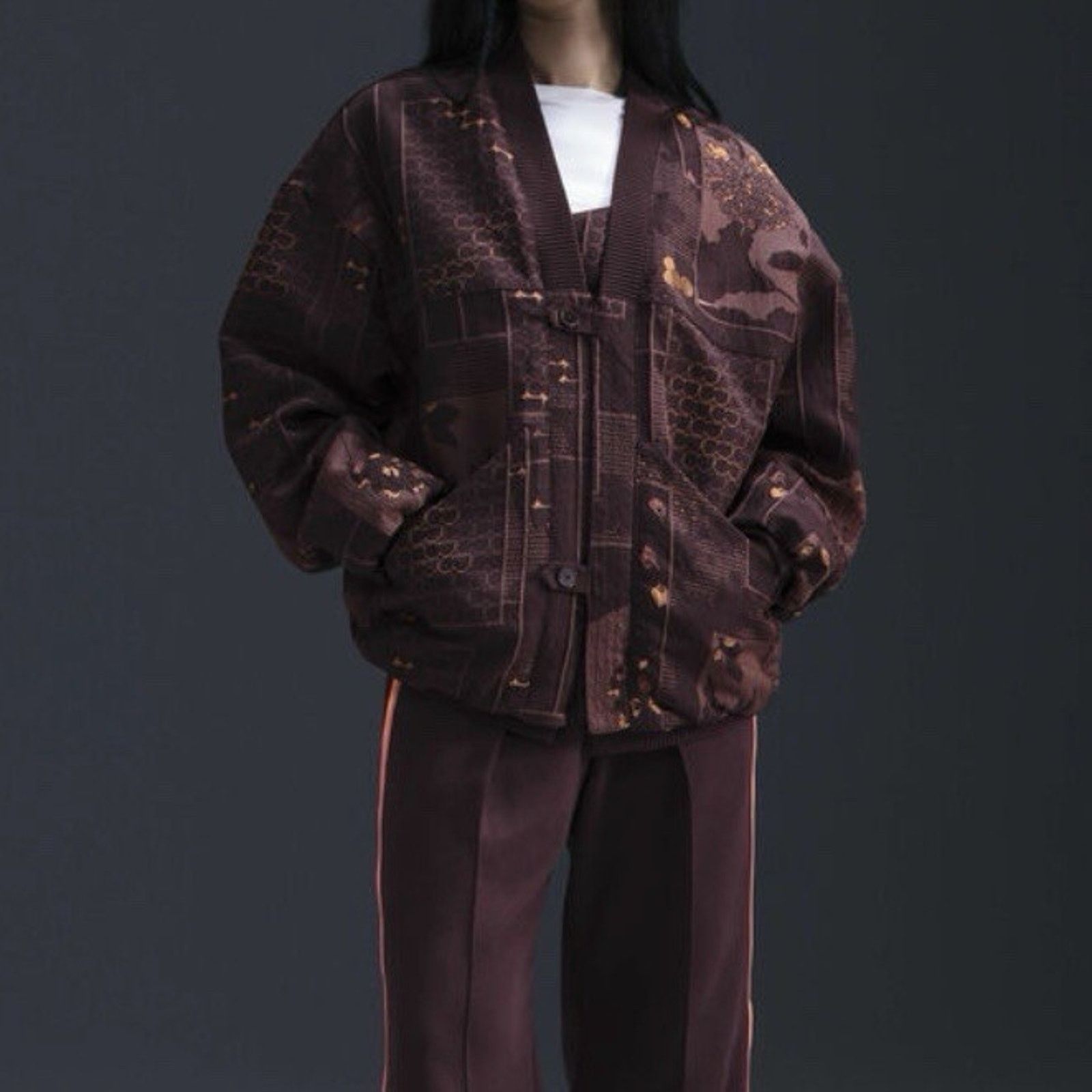 Nike Nike Naomi Osaka Jacket Size XL Womens Jacquard Burgundy Size XL / US 12-14 / IT 48-50 - 2 Thumbnail