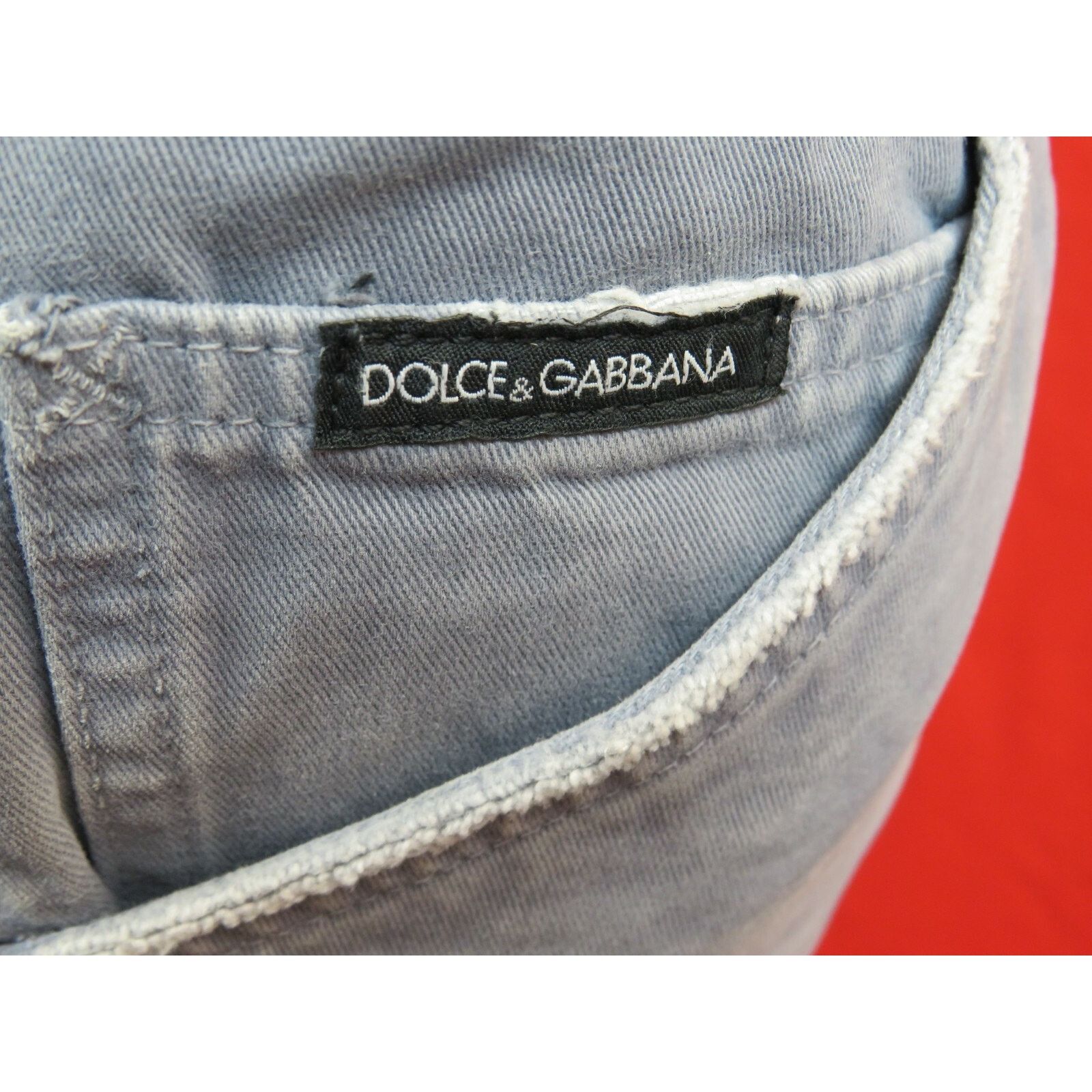 Dolce & Gabbana DOLCE GABBANA STRAIGHT LEG GRAY COTTON PANTS JEANS S ITALY Size 30" / US 8 / IT 44 - 5 Thumbnail