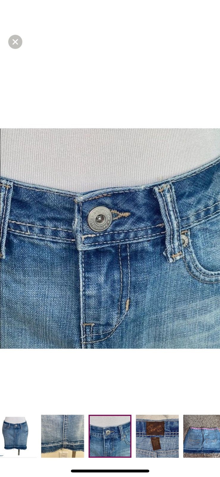 Aeropostale Aeropostale mini denim skirt size 1/2 Size 26" / US 2 / IT 38 - 5 Thumbnail