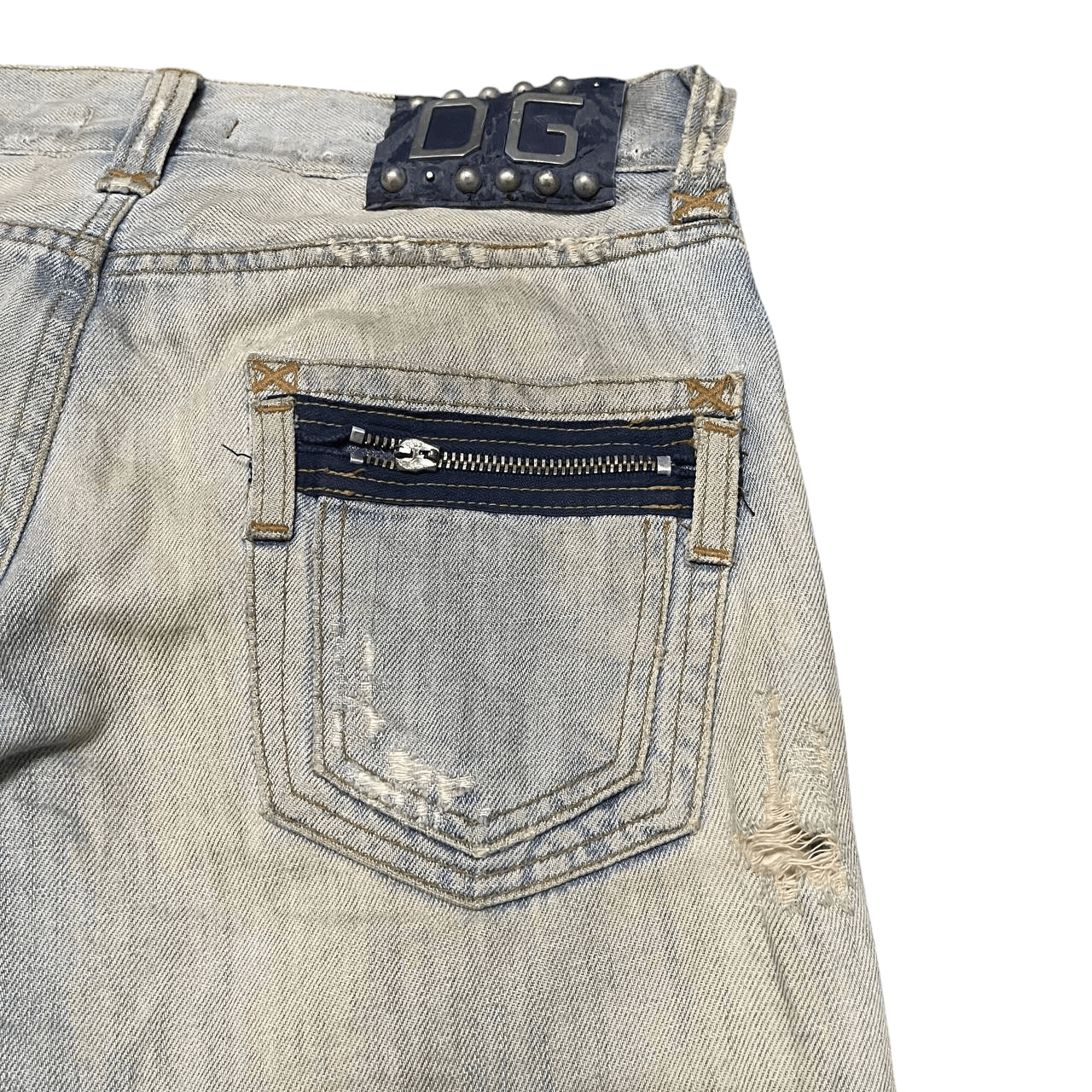 Dolce & Gabbana Vintage Dolce And Gabbana Denim Double Zipper 12 Slim Size US 31 - 20 Thumbnail