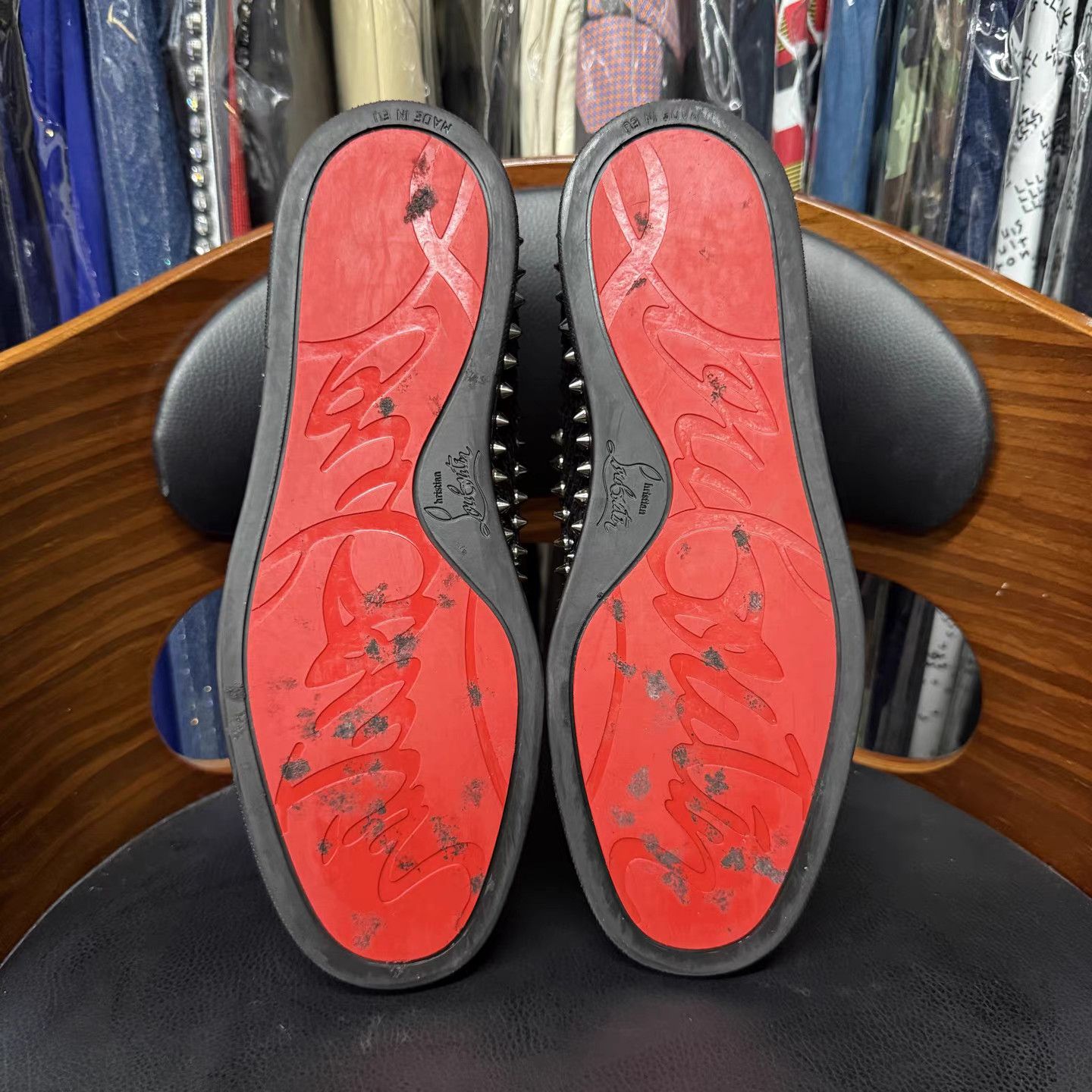 Christian Louboutin Christian Louboutin Python Leather Slip-On K15 Size US 6 / EU 39 - 9 Thumbnail
