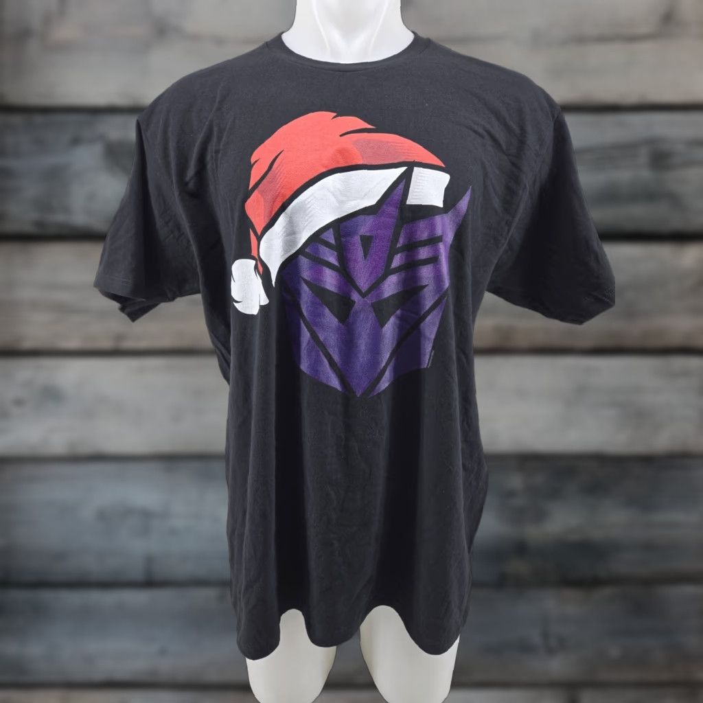 Vintage VINTAGE Transformers T-Shirt Decepticon Logo Christmas Hat Black XL Size US XL / EU 56 / 4 - 1 Thumbnail