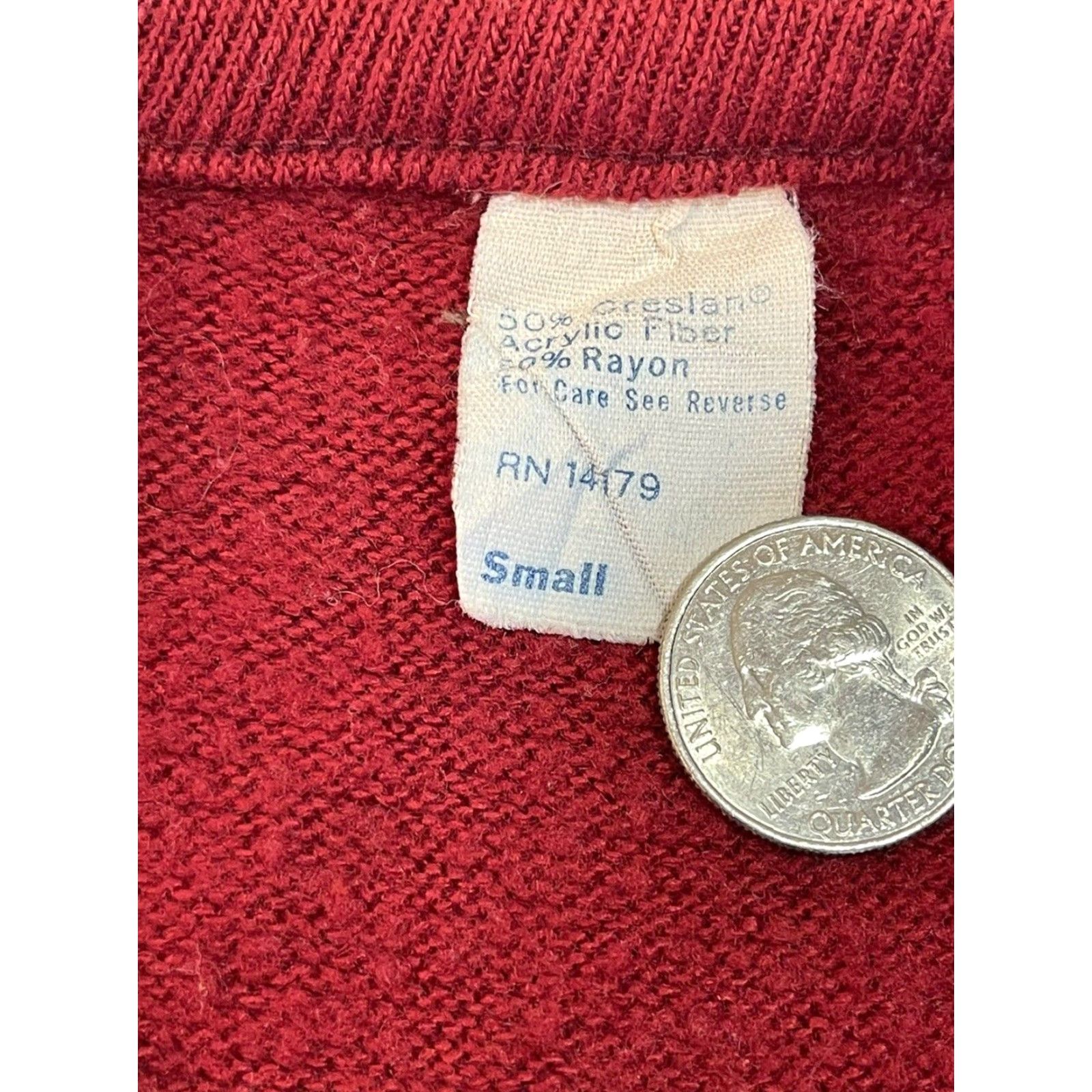 Vintage VINTAGE University of Pennsylvania 1960s Historic Sweater Red Cotton Mens Small Size US S / EU 44-46 / 1 - 2 Thumbnail