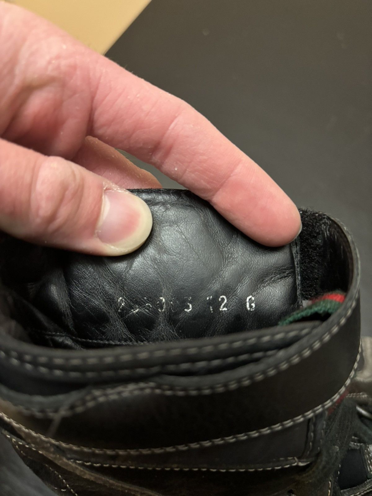 Gucci Gucci Mirosoft Leather High Top Strap Sneakers Black Size US 12 / EU 45 - 8 Thumbnail