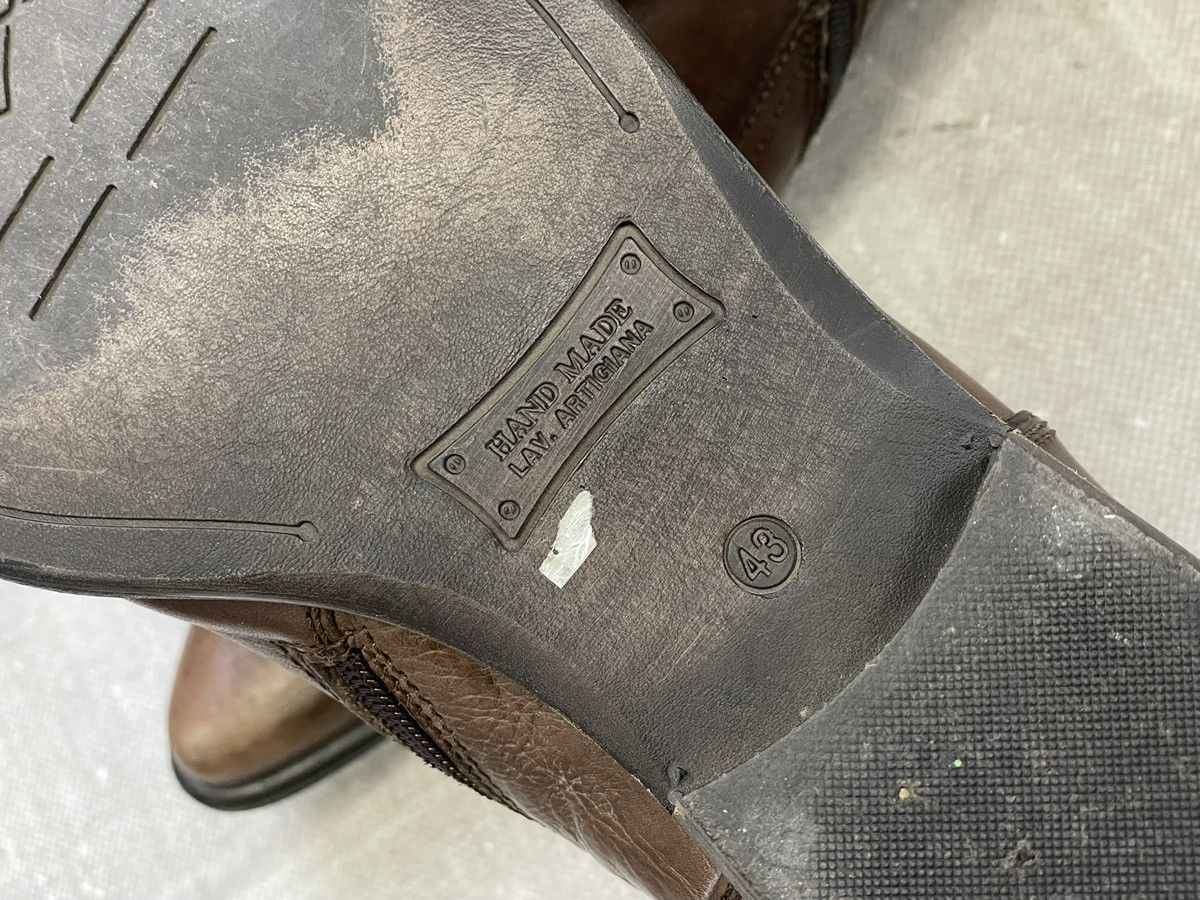 Hedi Slimane Western guidi Brown Leather Boots avant garde Classic Style Size US 10 / EU 43 - 11 Thumbnail