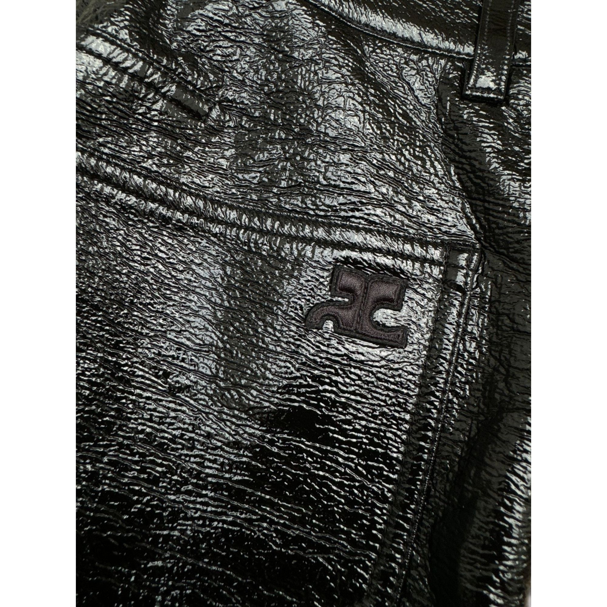 Courreges Black Vinyl Pants Size 25" / US 0 / IT 36 - 6 Thumbnail