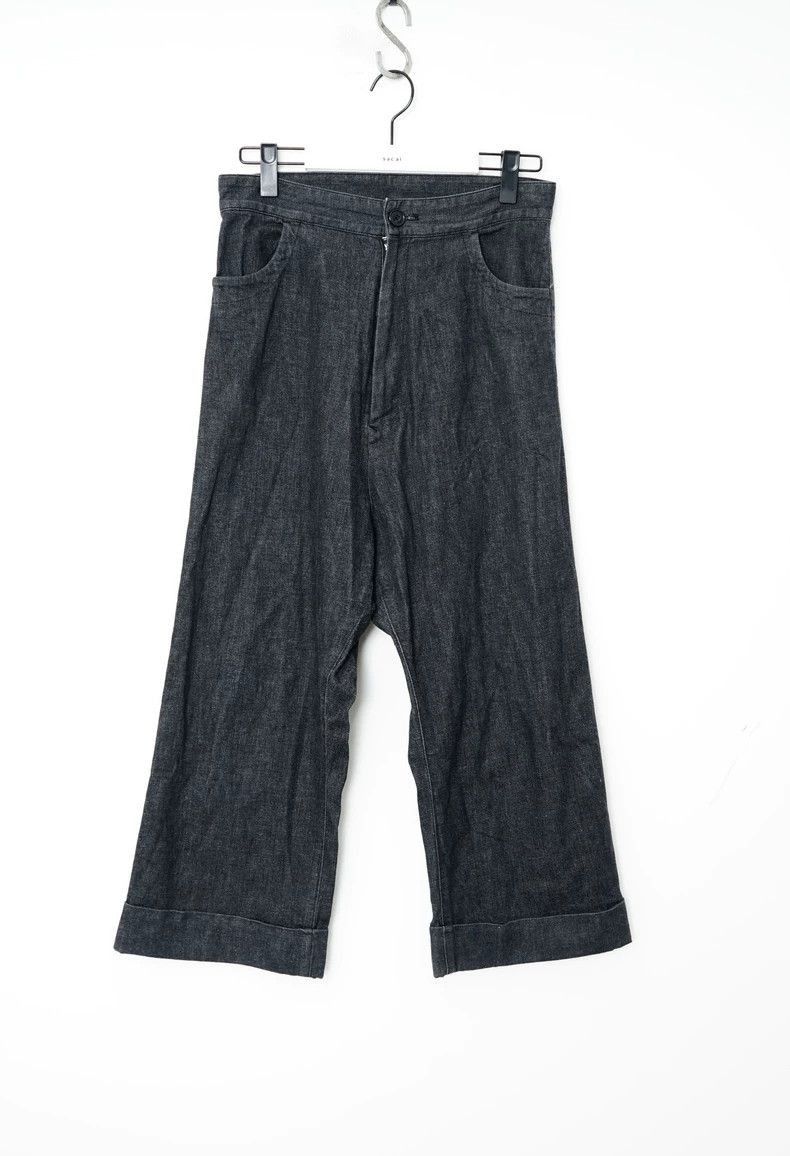Yohji Yamamoto Yohji Yamamoto Yohji Yamamoto Wide-Leg Denim Pants Size US 27 - 1 Thumbnail
